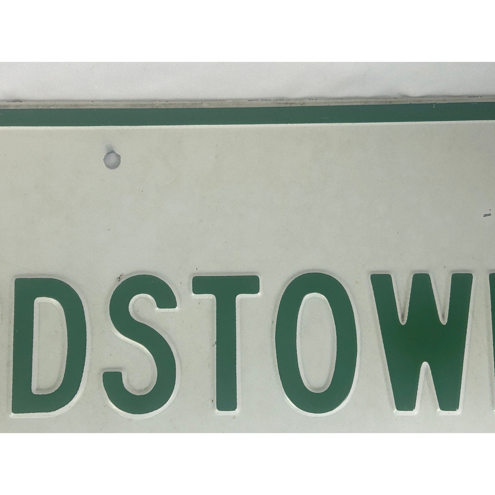 Beardstown Illinois City Limits Sign Large Green White Road Sign