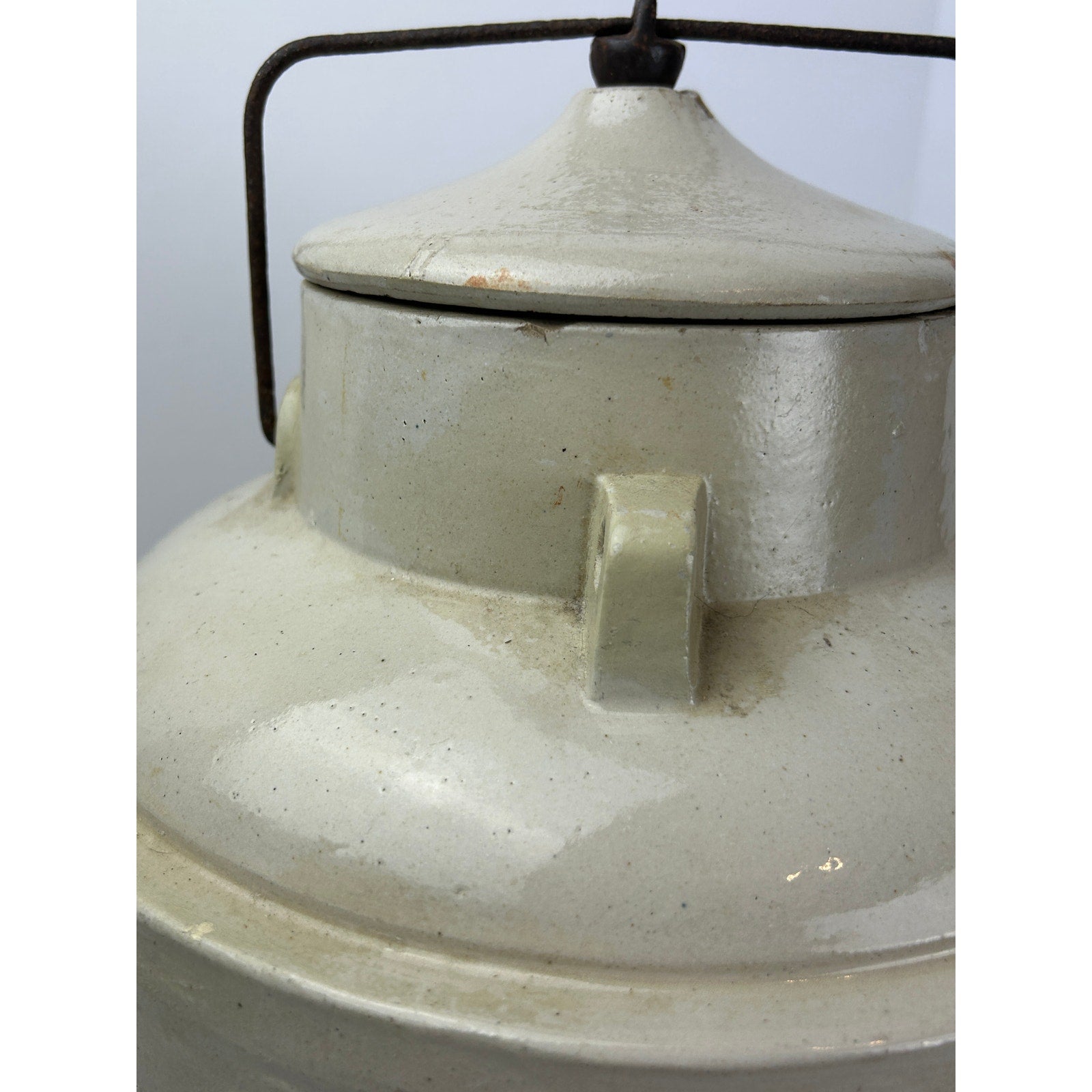 Red Wing 5 Gallon Stoneware Pickle Jar With Lid, Small Wing Stamp, No Handle