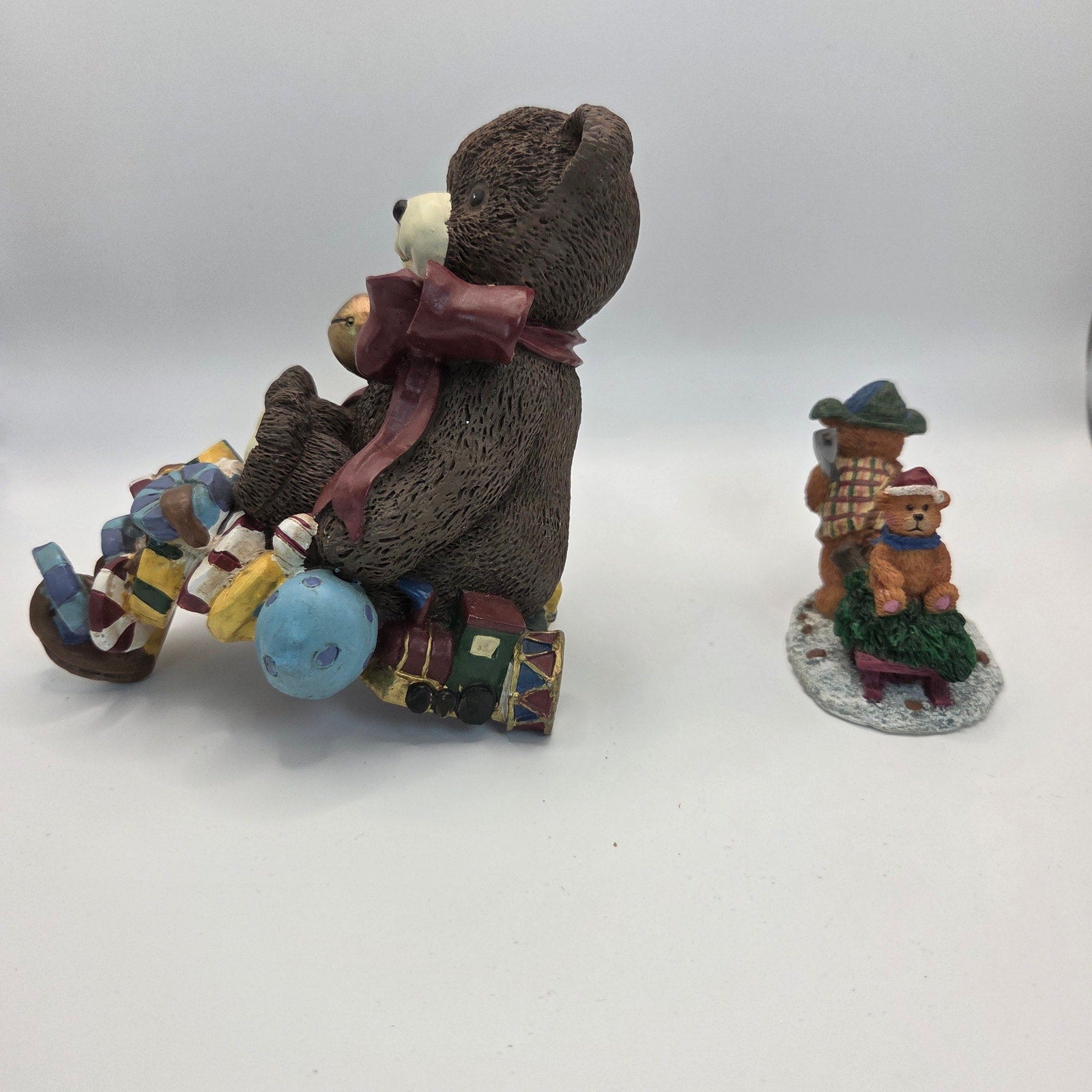Vintage Style Bear Figurine Lot – Russ Berrie & Stocking Holder
