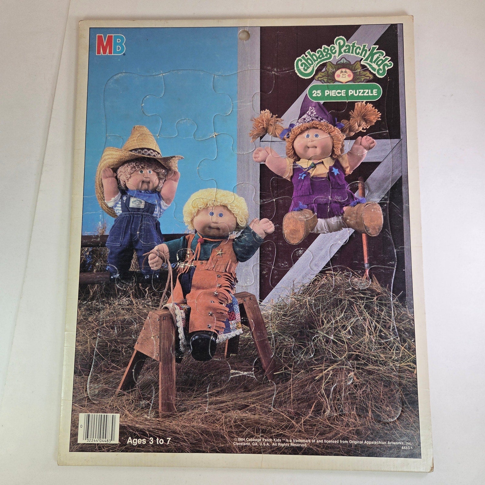 Vintage 1984 Cabbage Patch Kids Tray Puzzle 25 Pieces MB Original Appalachian