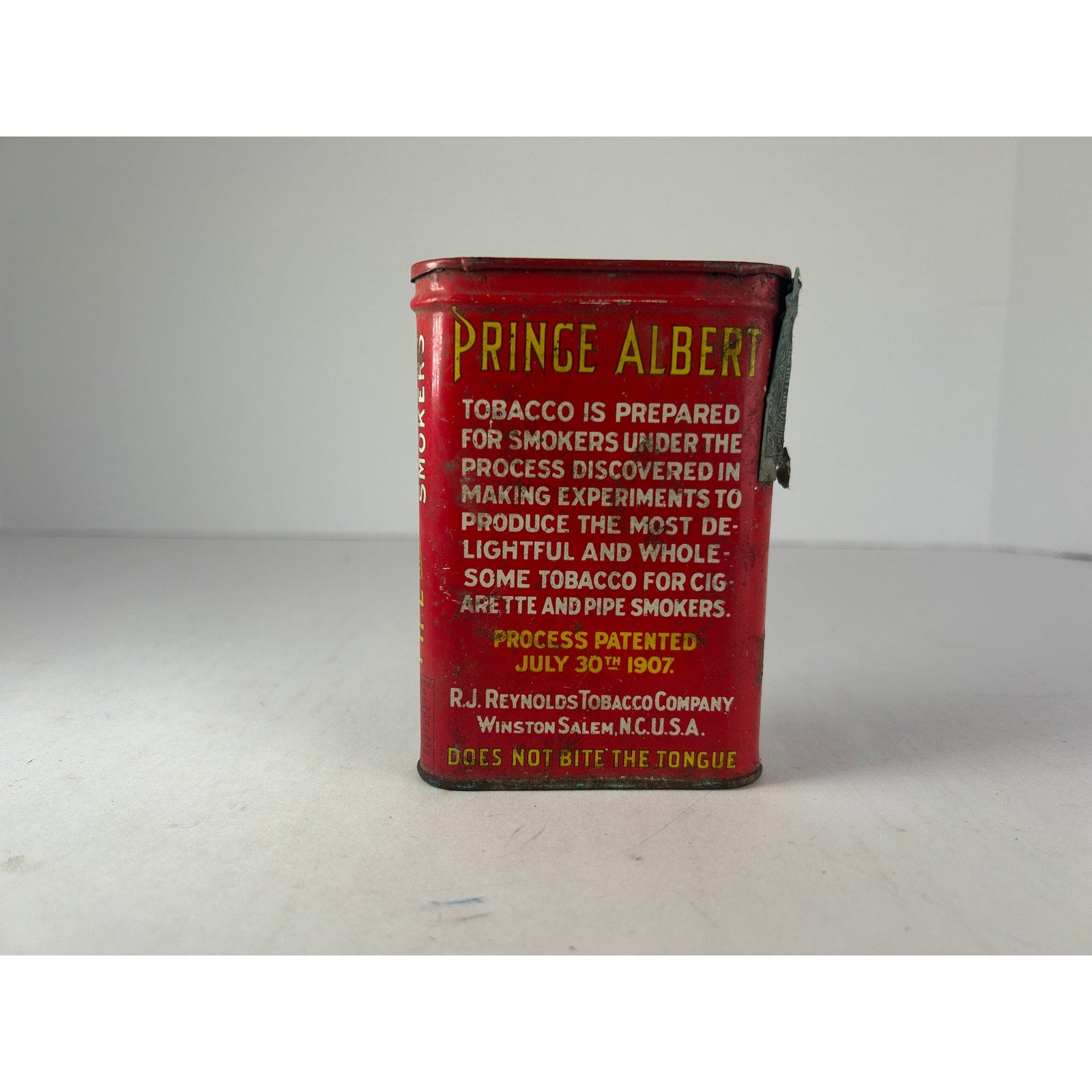 Prince Albert Crimp Cut Red Pocket Tobacco Tin RJR Winston Salem