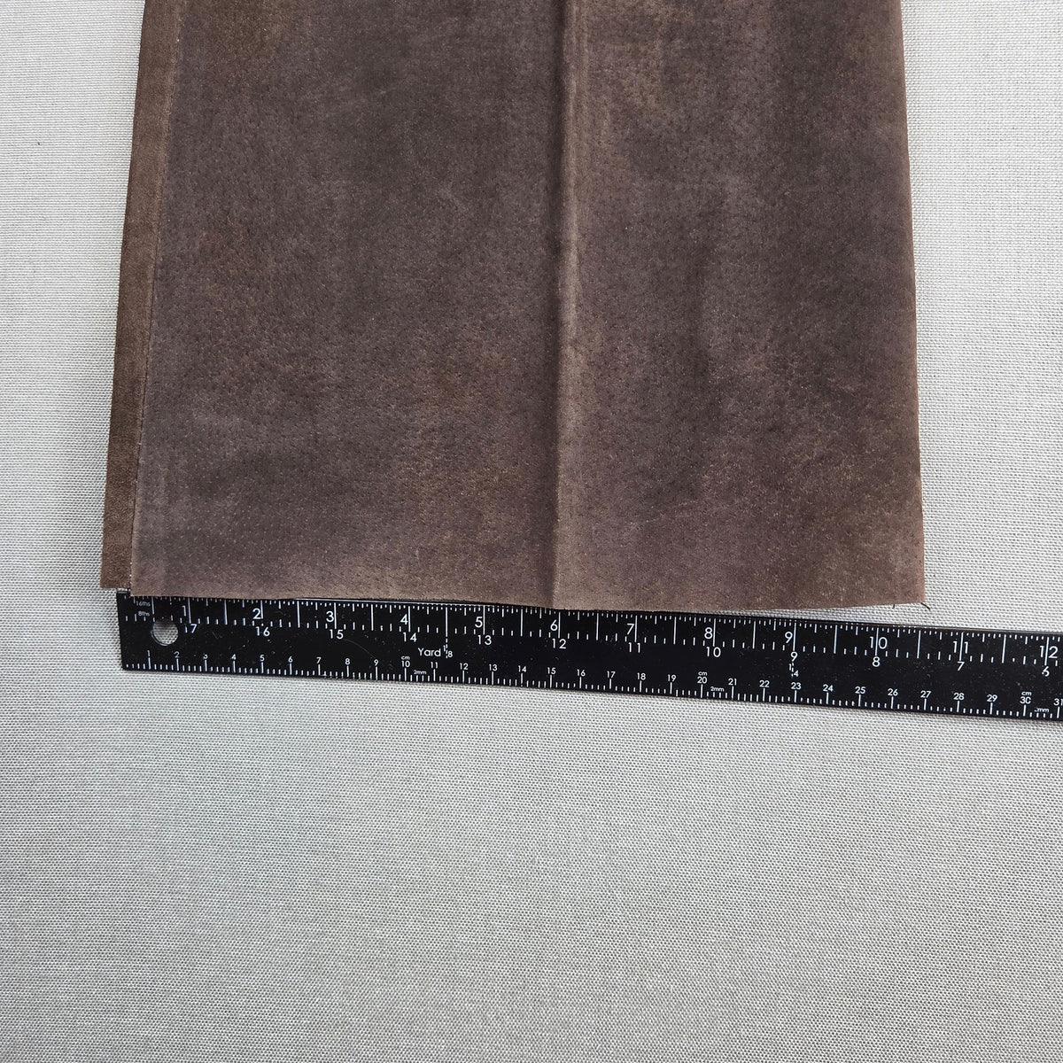 Vintage Brown Suede Leather Pants Womens 7/8 Talon Zip Hong Kong Wide Leg