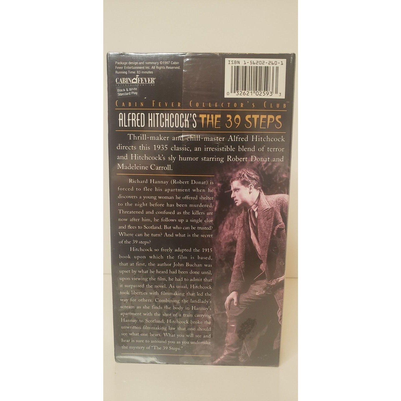 The 39 Steps VHS New Sealed 1997 Alfred Hitchcock Cabin Fever Collectors Club