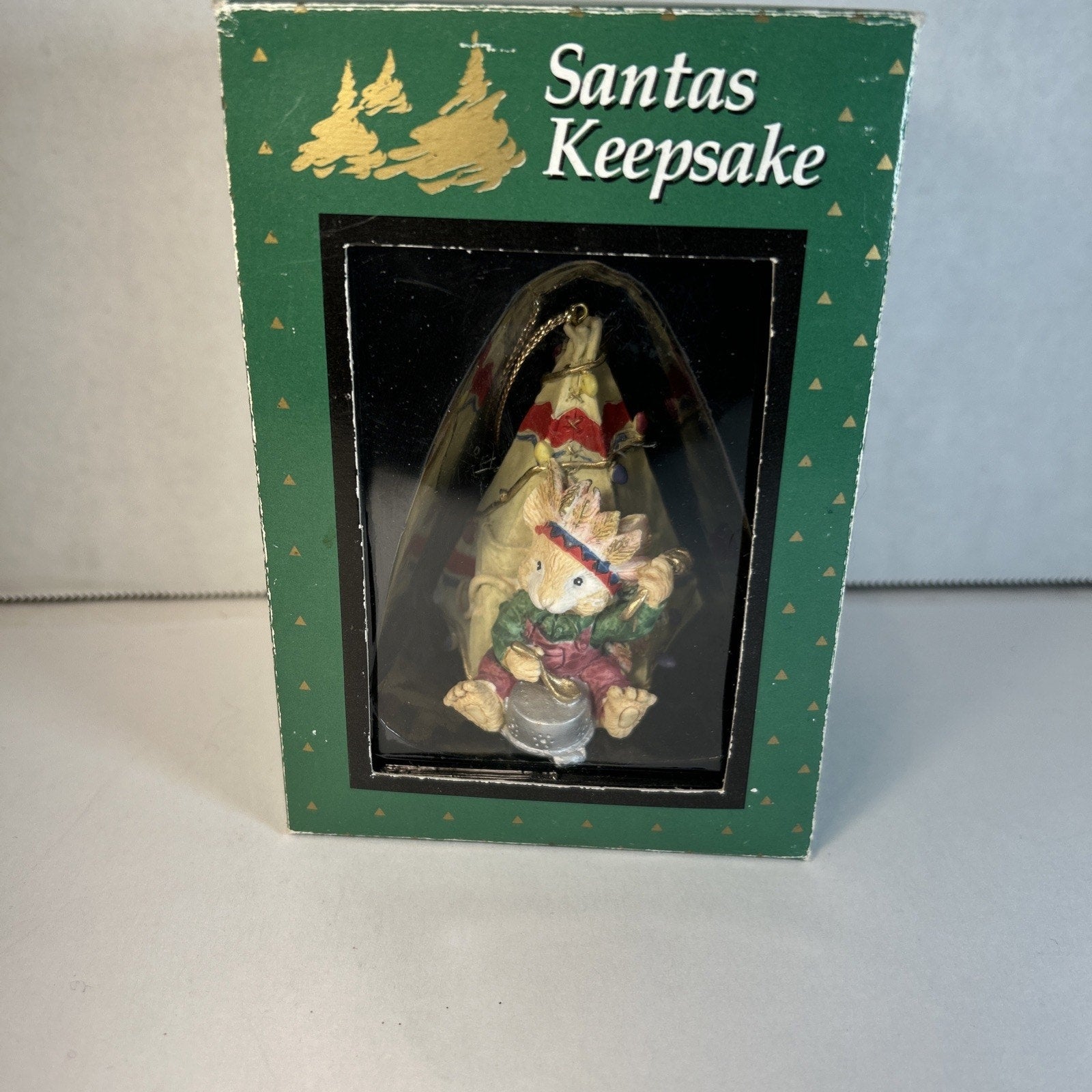 Santa's Keepsake Ornament of a Mouse in a Tipi