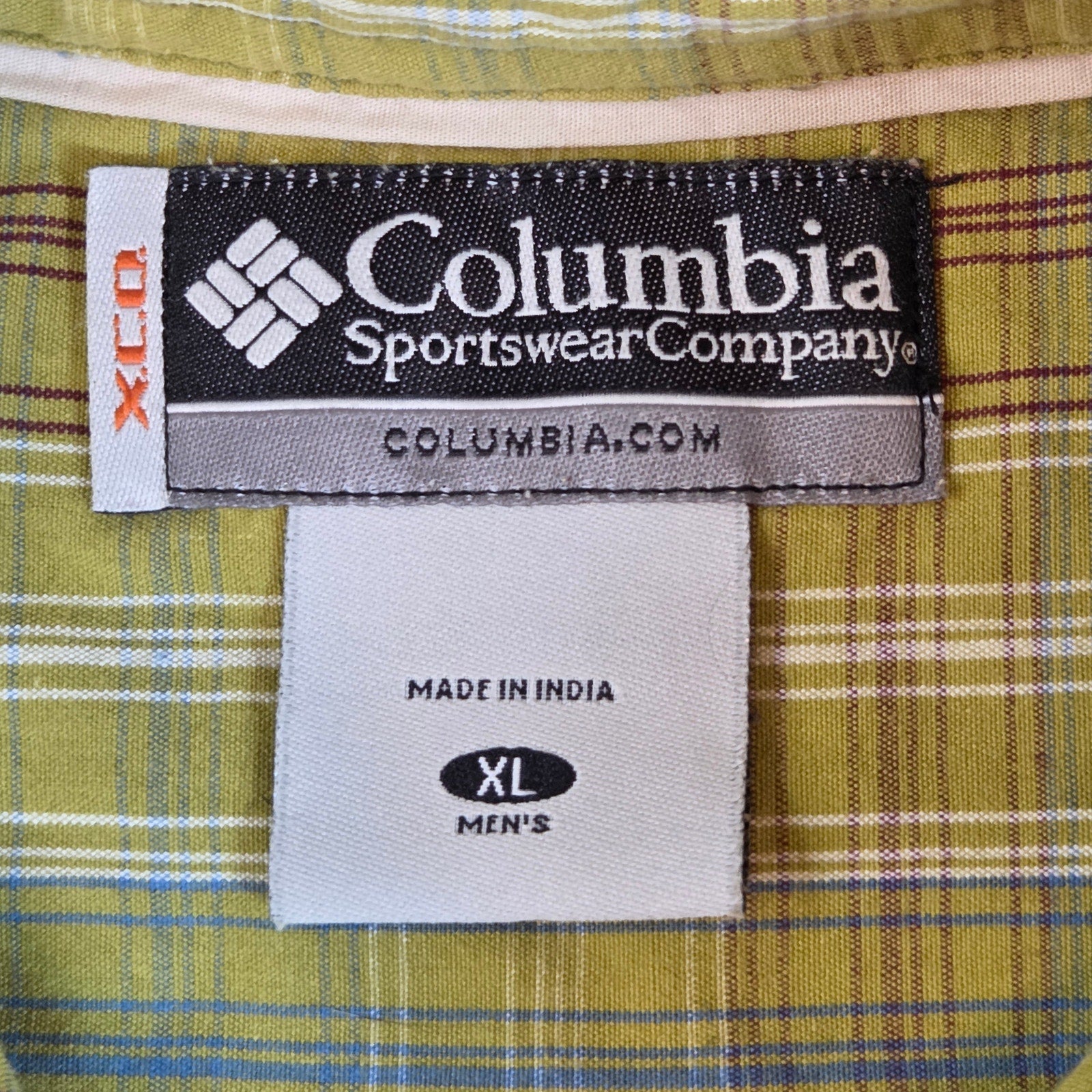 Columbia Sportswear Plaid Button Down Shirt Men’s XL Short Sleeve Cotton