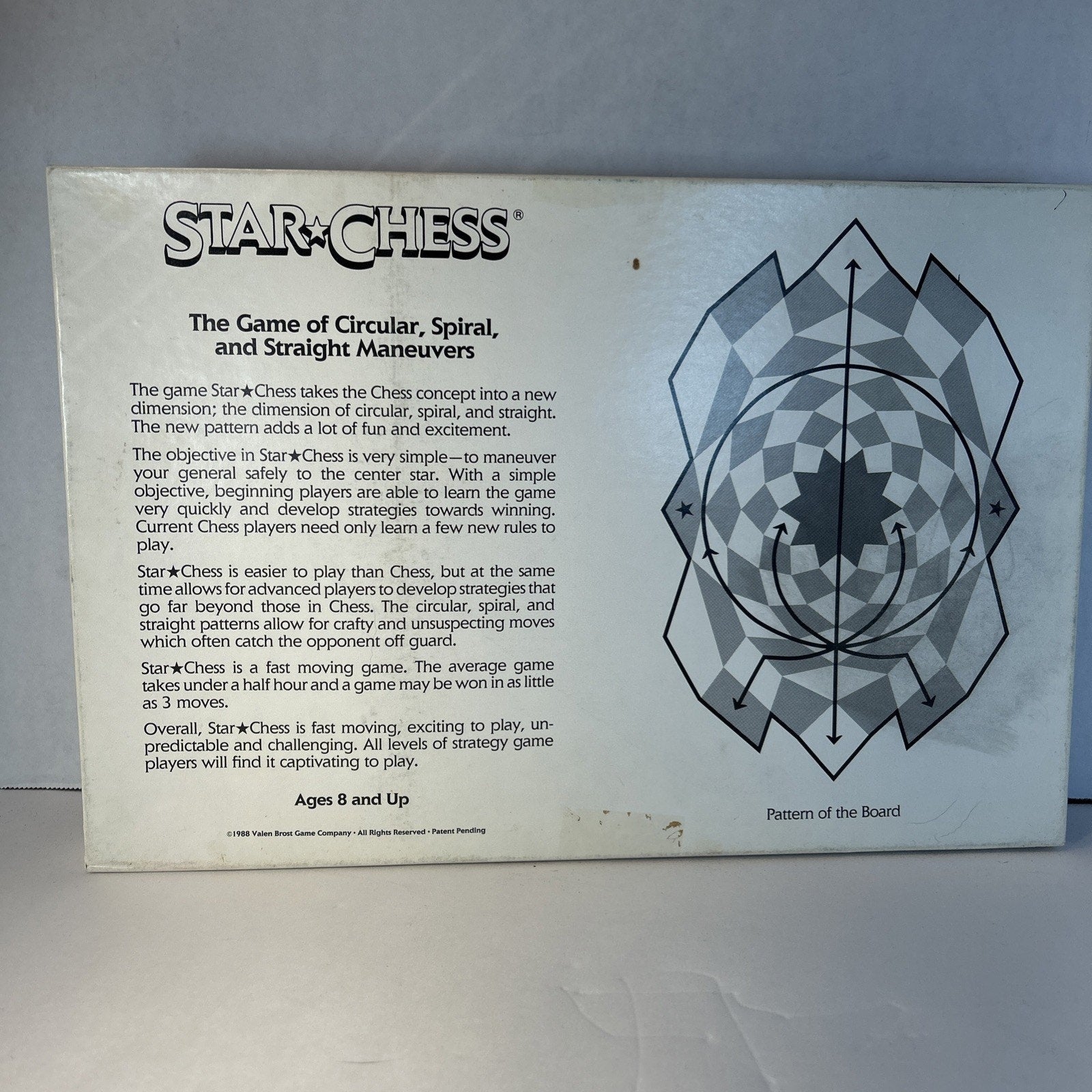 Star Chess Board Game Circular Spiral Straight Maneuvers Complete w/ Box