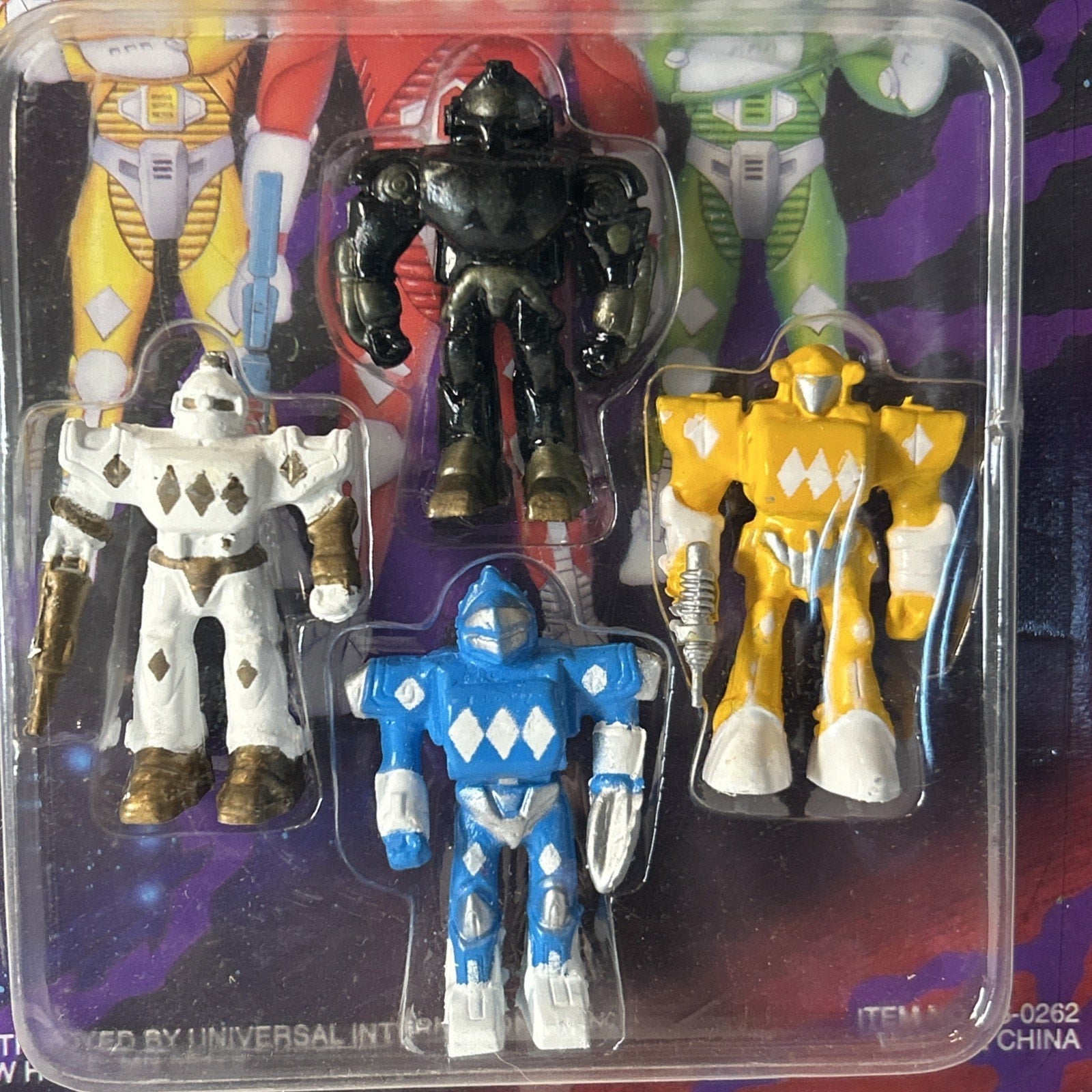 Vintage Sonic Ranger Action Figures Set of 5 Sealed Carded Robot Heroes