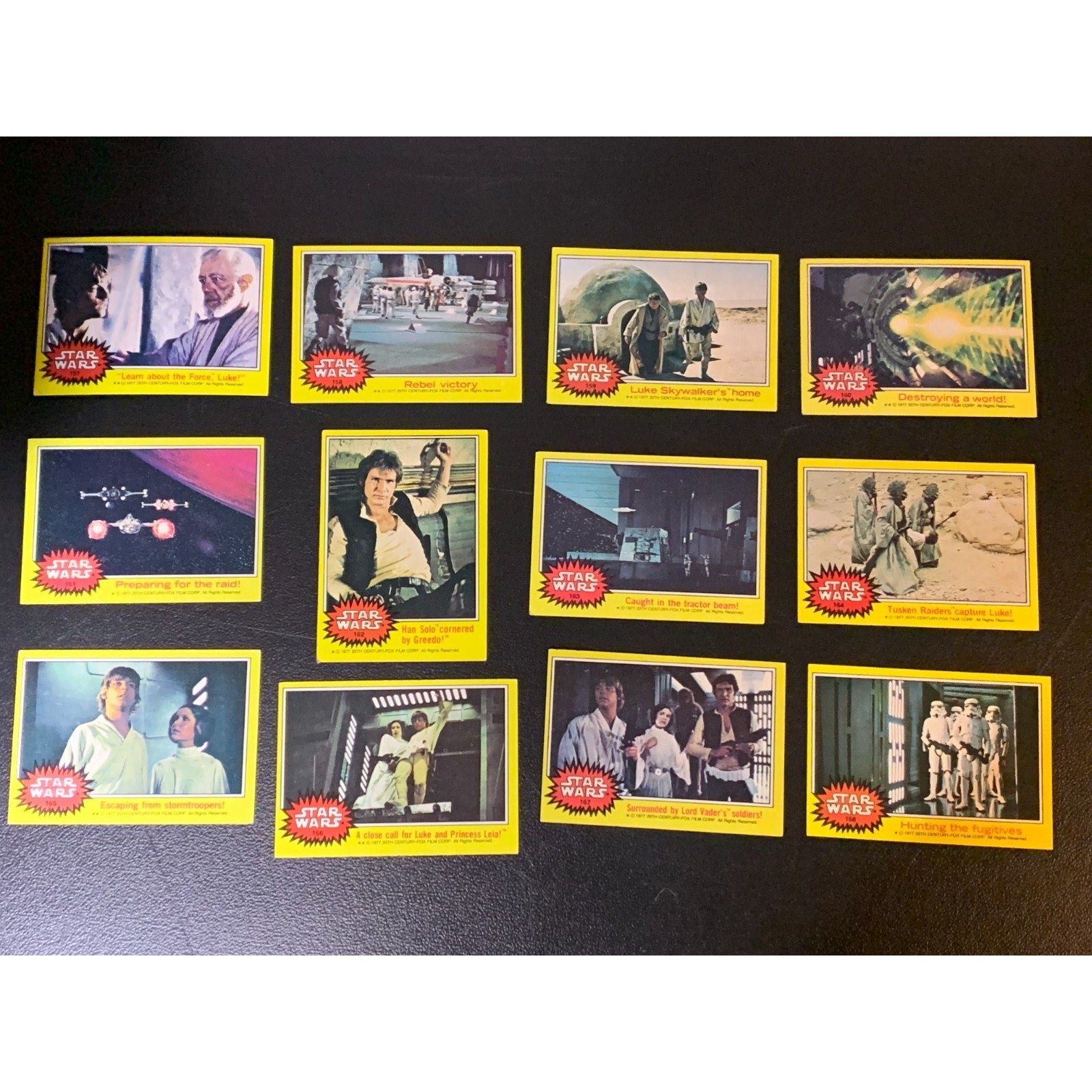 1977 Topps Star Wars Series 1 Yellow Complete Set with Stickers Excellent+