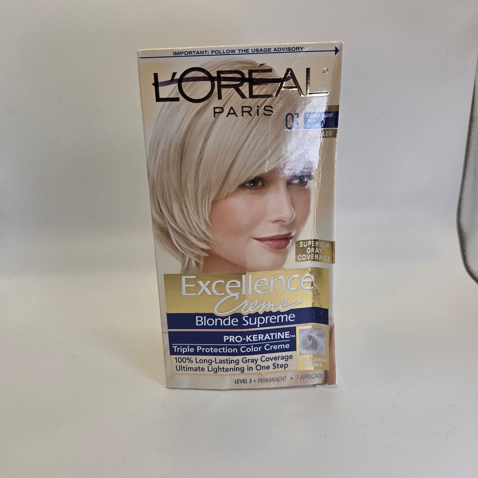 L’Oréal Excellence Crème 01 Blonde Supreme High-Lift Extra Light Ash Blonde NOS
