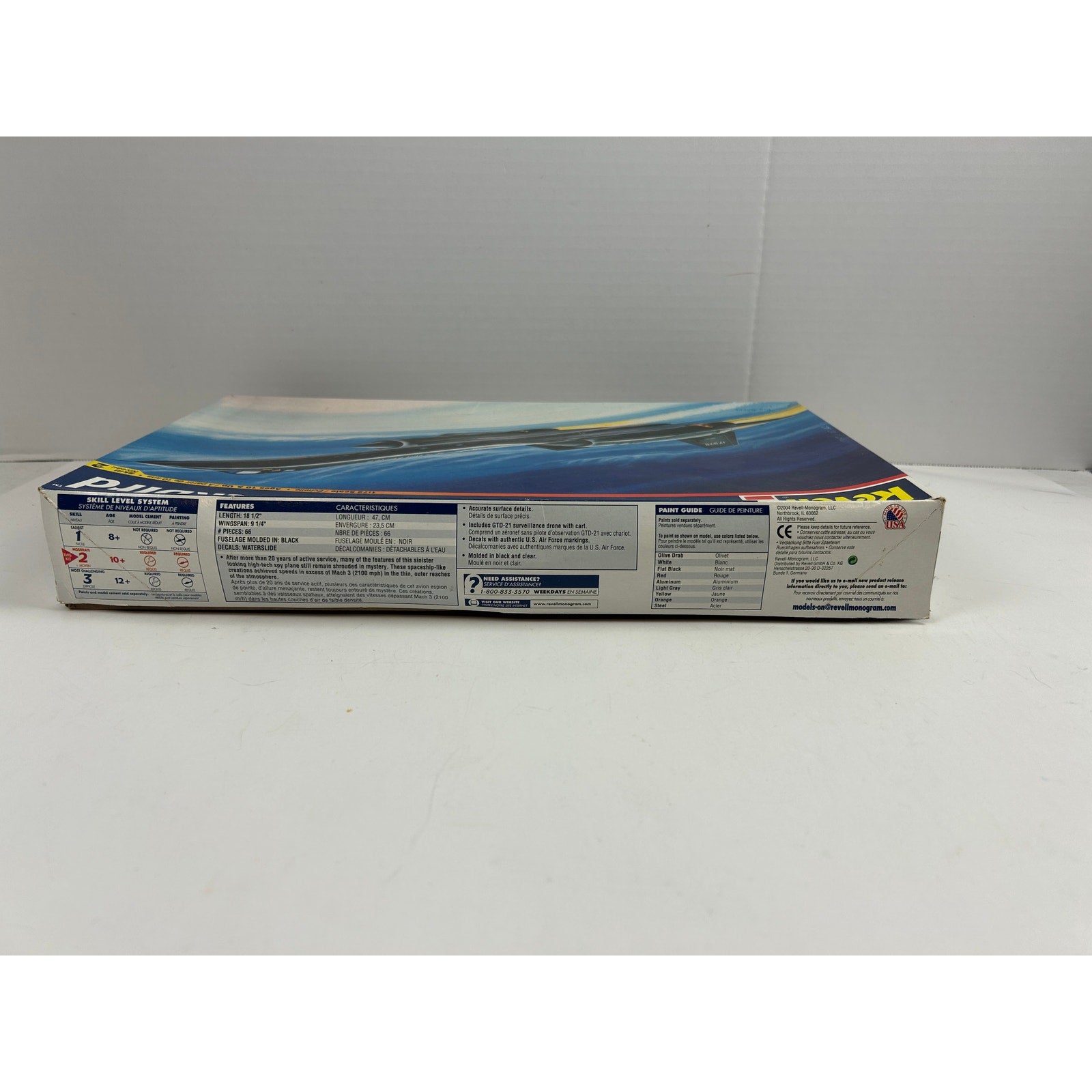 Revell SR-71 Blackbird 1:72 Scale Model Kit 85-5810 2004 Release Sealed Inside
