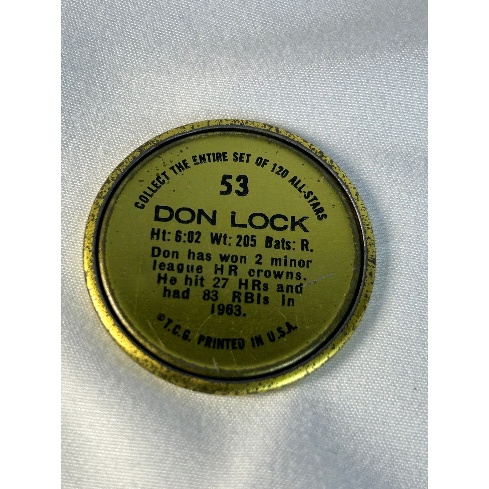 1964 Topps Don Lock Baseball Coin Lot Washington Senators TCG