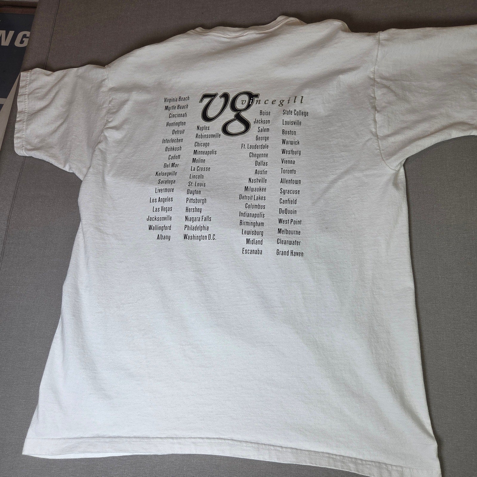 Vince Gill 1998 Tour T Shirt Vintage Country Music XL Fruit of the Loom