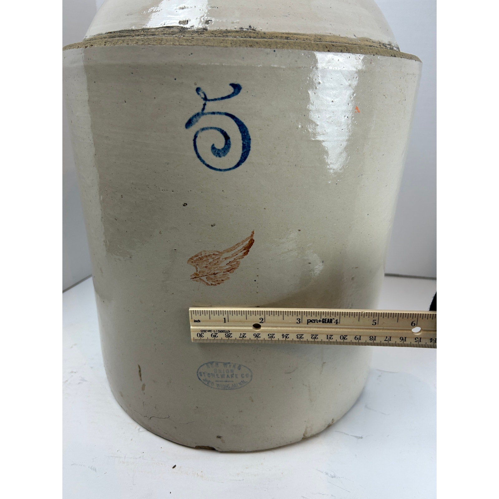 Red Wing Union Stoneware 5-Gallon Shoulder Jug with Red Wing Logo