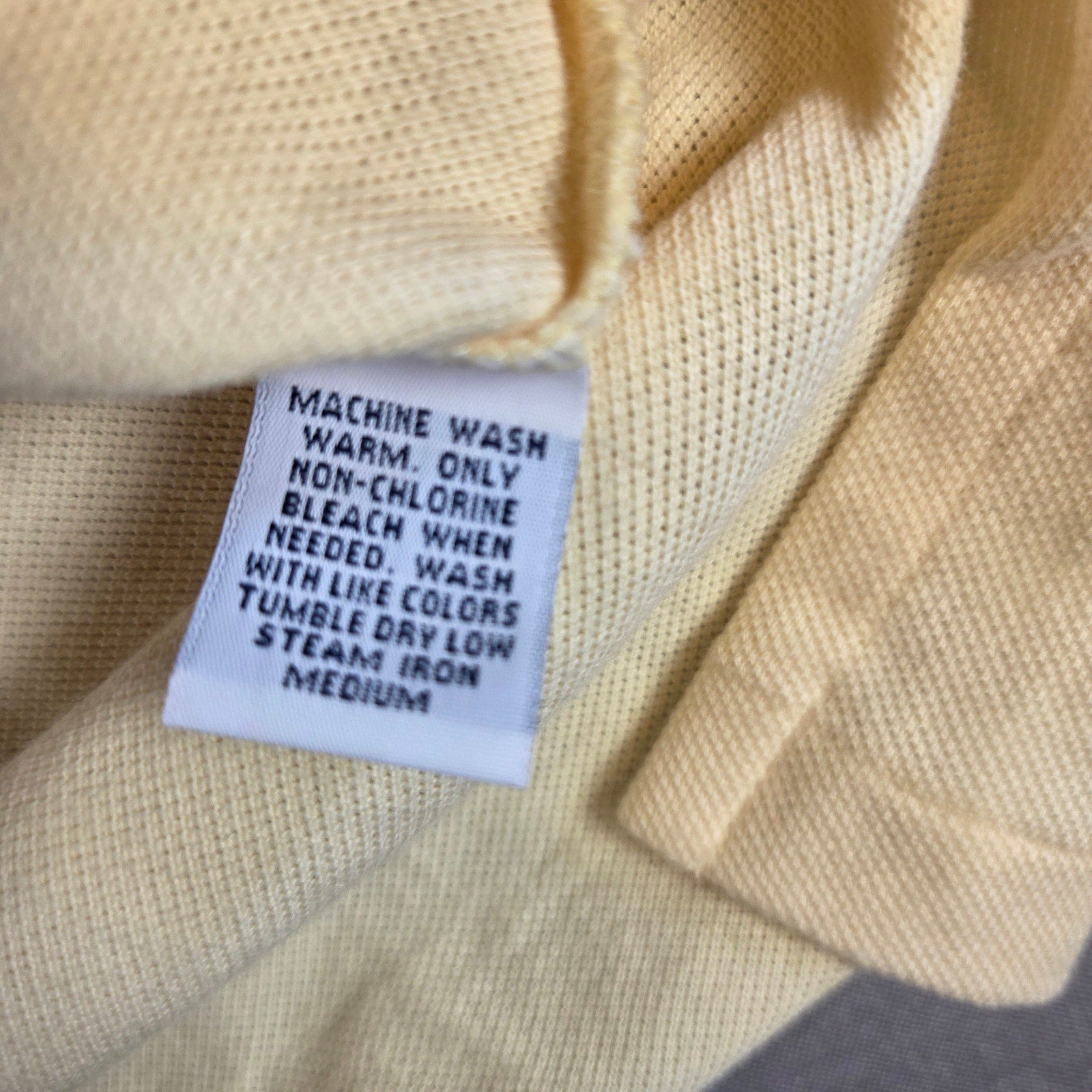 Ralph Lauren Polo Shirt L Yellow Cotton Short Sleeve Classic Pony Logo