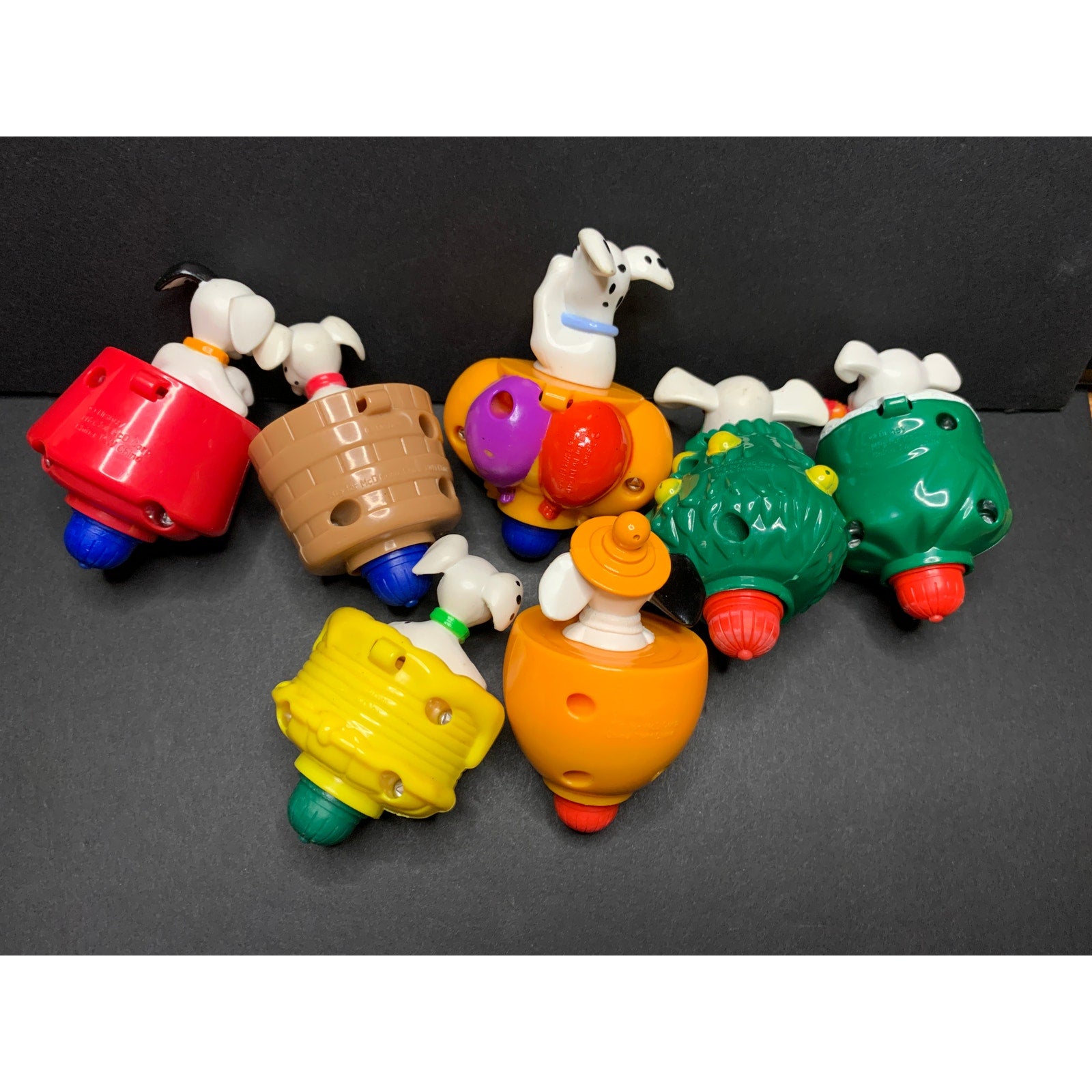 2000 Disney's 102 Dalmatians Spinning Dogs McDonald's Happy Meal Lot of 7