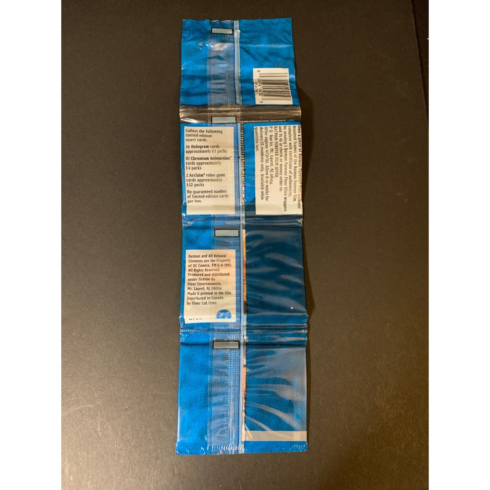1995 Fleer Ultra Batman Forever Trading Cards Sealed Pack