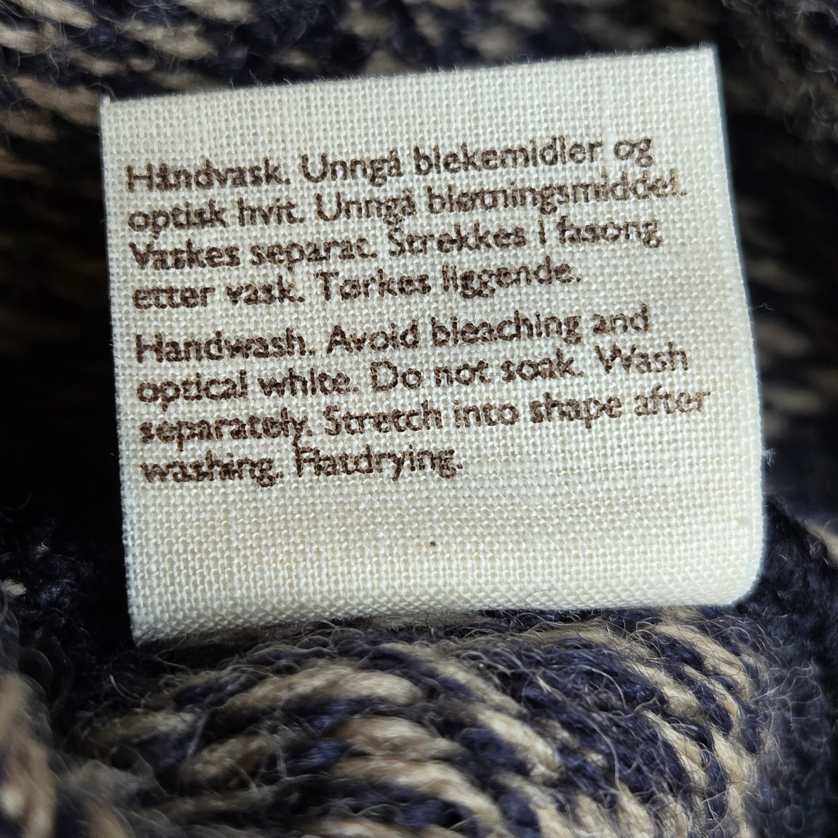 ODA of Norway Womens M Open Front Nordic Wool Cardigan Sweater Denmark Made