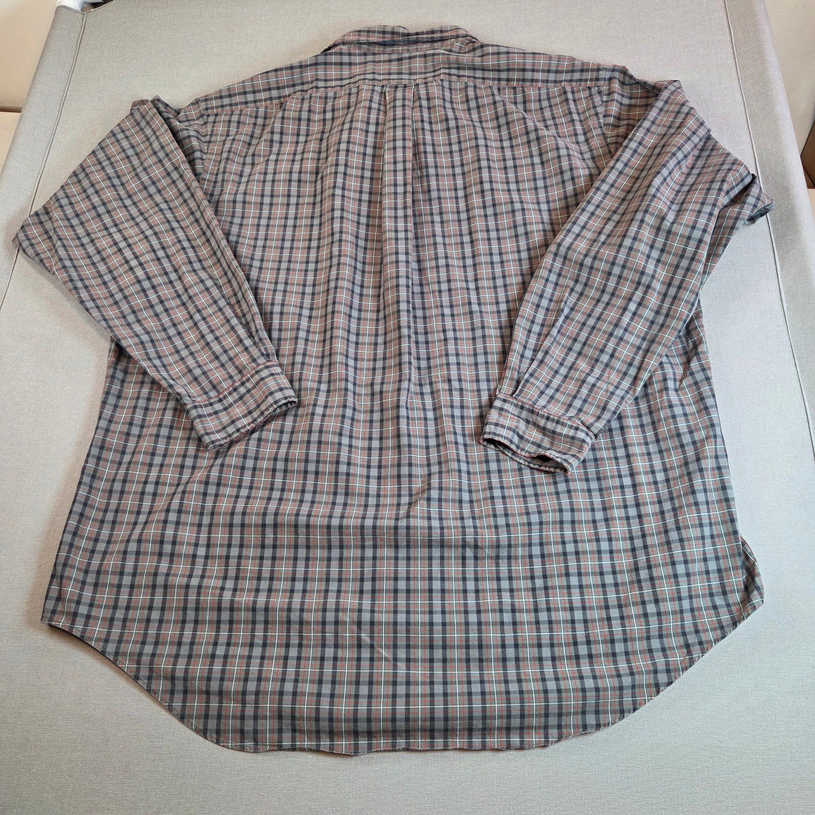 Ralph Lauren Classic Fit Plaid Button Down Shirt XL 17½ Cotton Long Sleeve