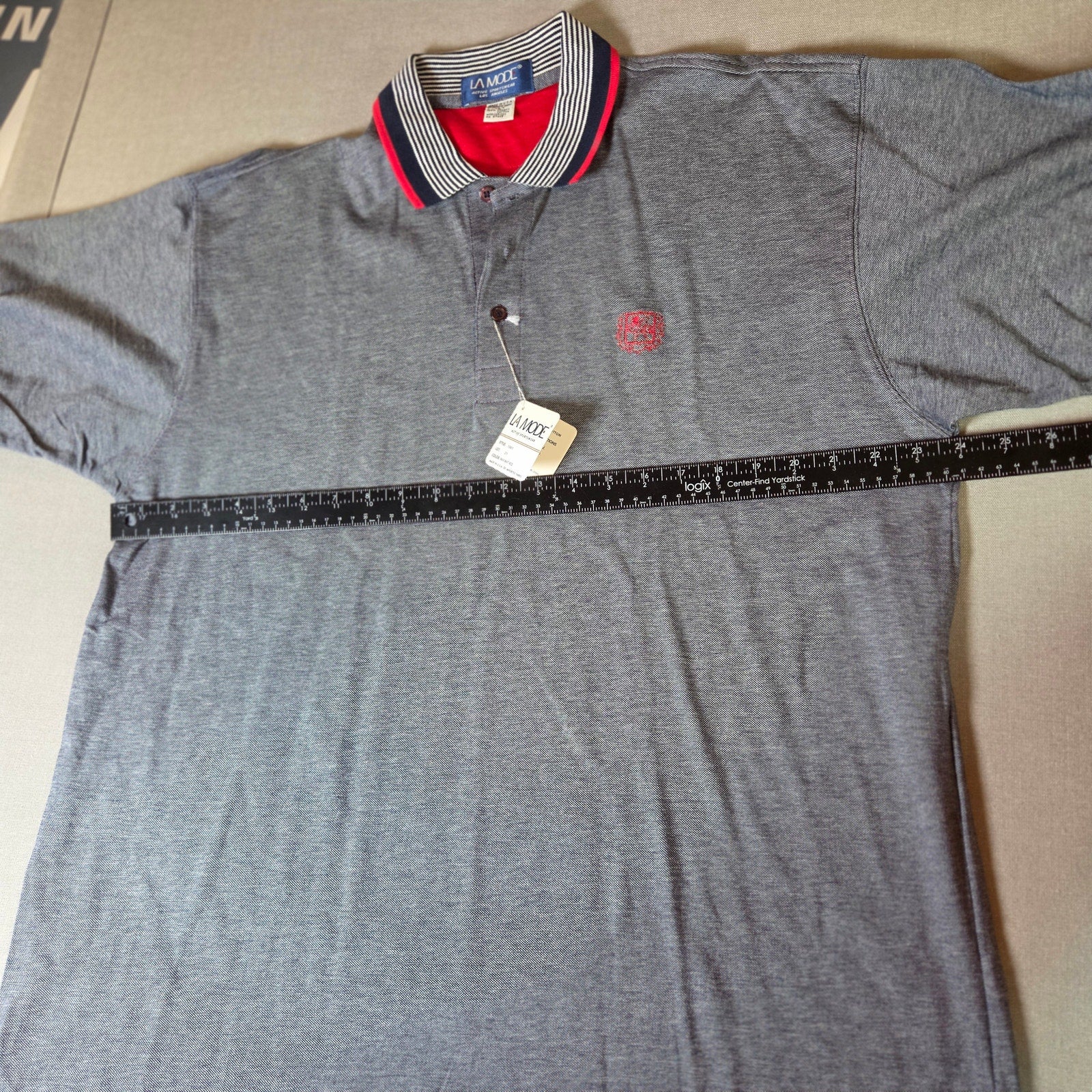 La Mode Vintage USA Made Polo Shirt Mens L NWT 100% Combed Cotton Style 1961