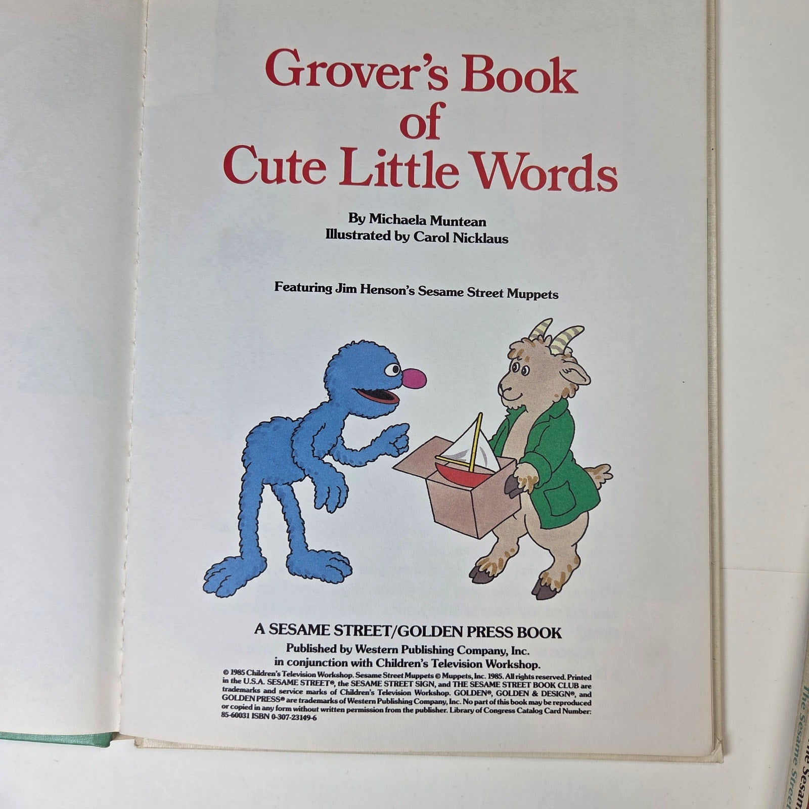 Sesame Street Book Club Grover Hardcover Book Lot 5 Vintage 1980s CTW