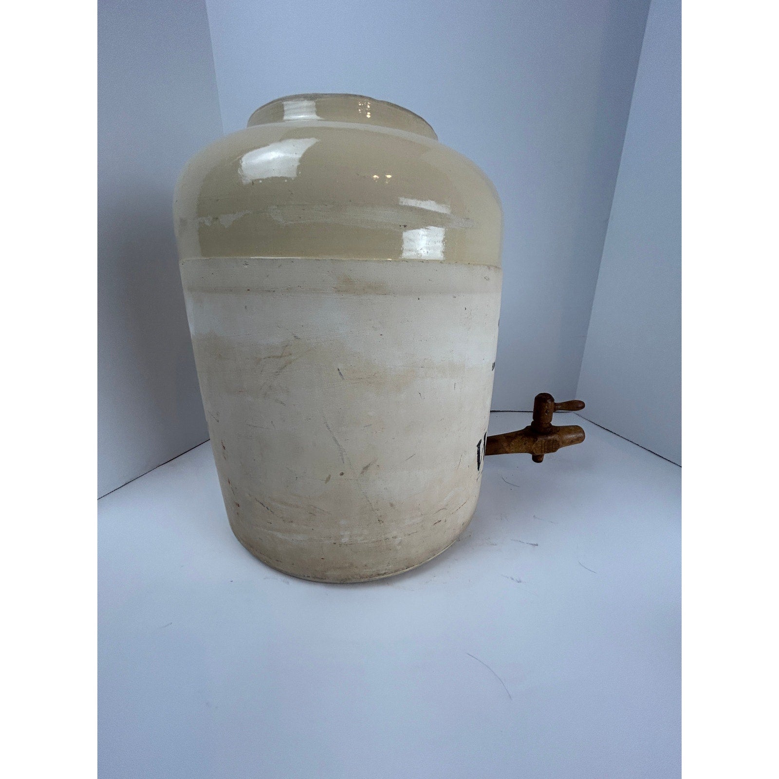 Corona Stoneware Whiskey Jug with Tap Edinburgh Distillery Graphic