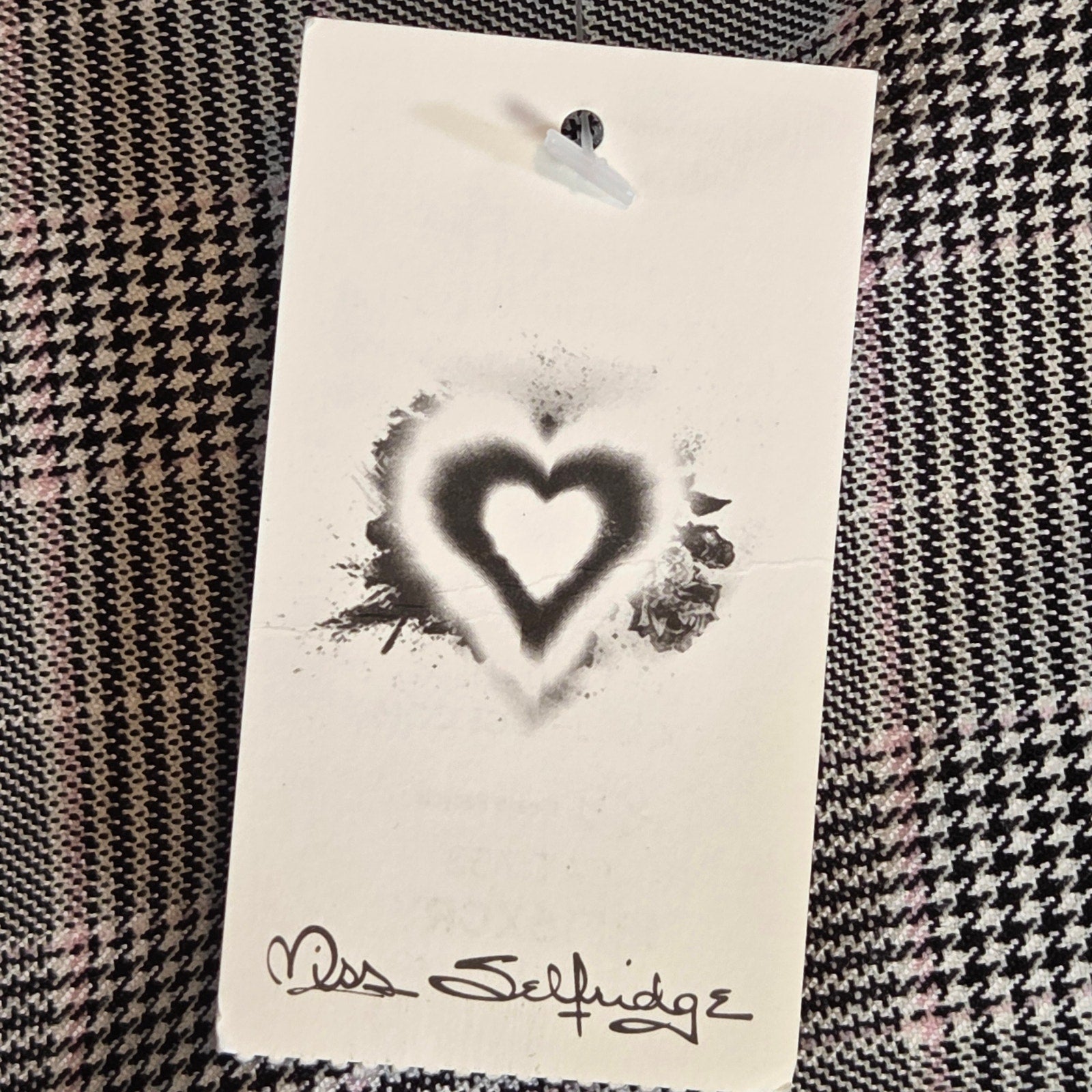 Miss Selfridge Check Plaid Sheath Dress Women’s Size 4 NWT Long Sleeve