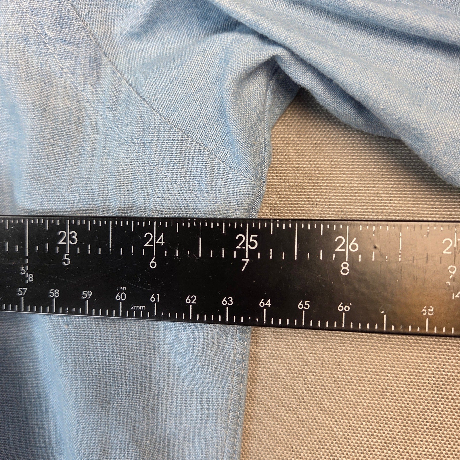 Abercrombie & Fitch The Big Shirt Chambray Button Down USA Mens L Vintage