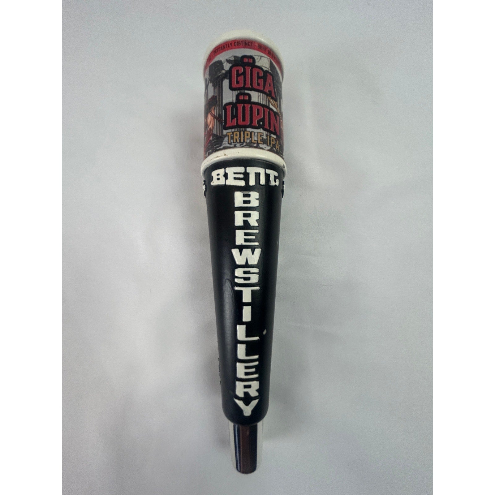 Bent Brewstillery Giga Lupin Triple IPA Beer Tap Handle Minnesota Brewery 9in