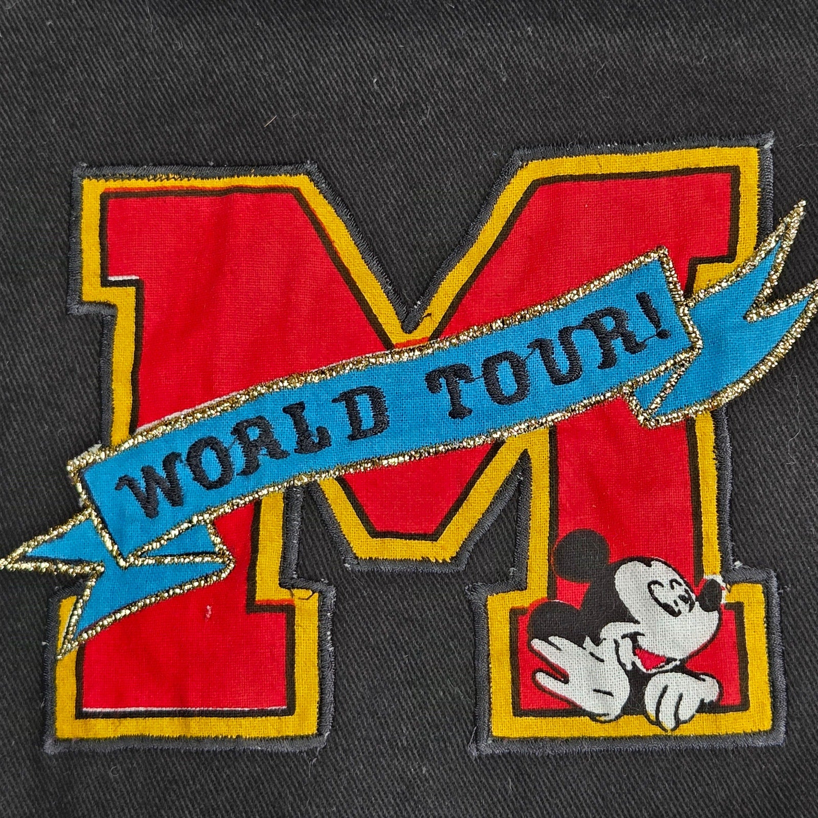 Vintage 1992 Mickey & Co Disney World Tour 1001 Hellos Varsity Jacket M