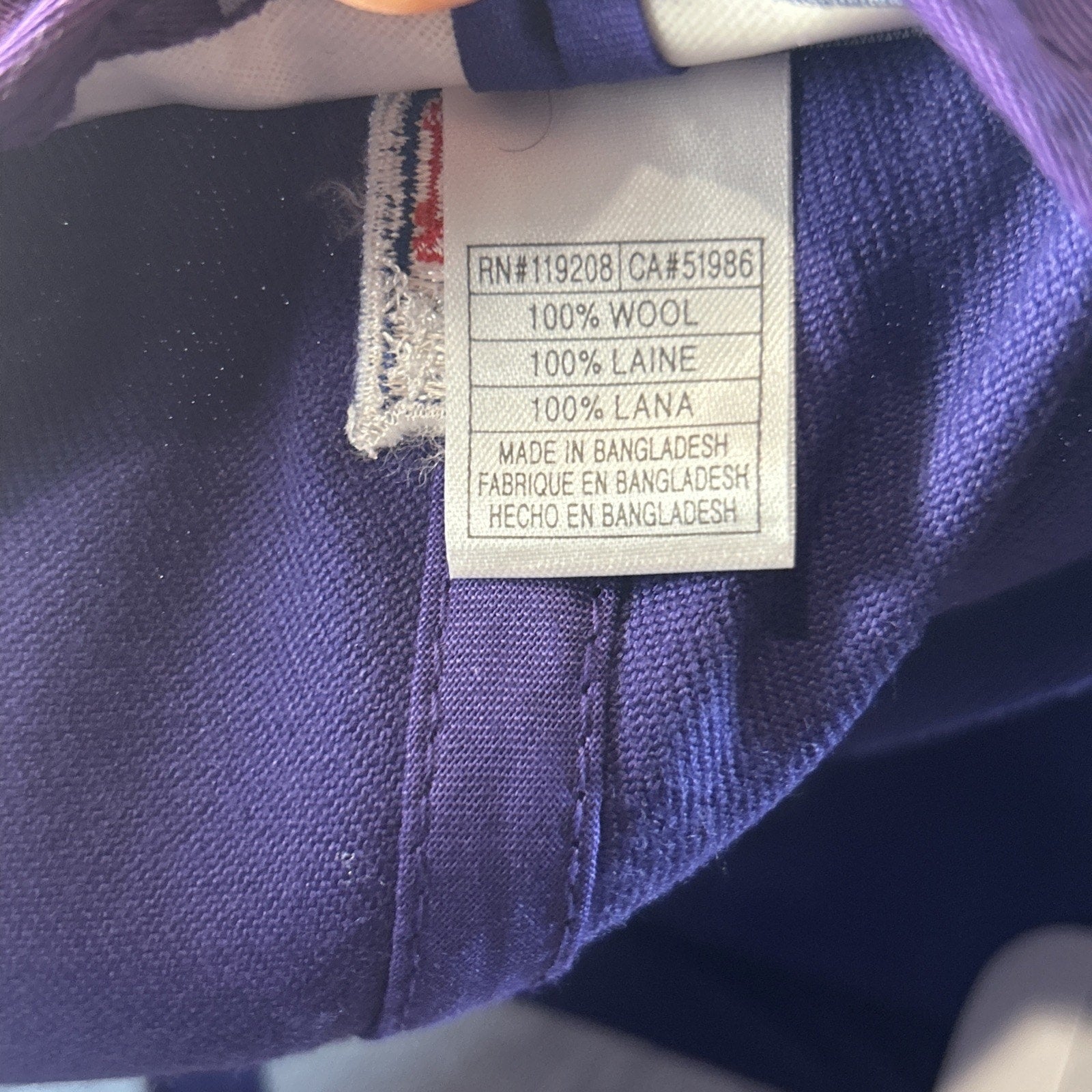 Minnesota Vikings Reebok NFL Fitted Cap Purple Gold Size 7 5/8 Hat Retro Style