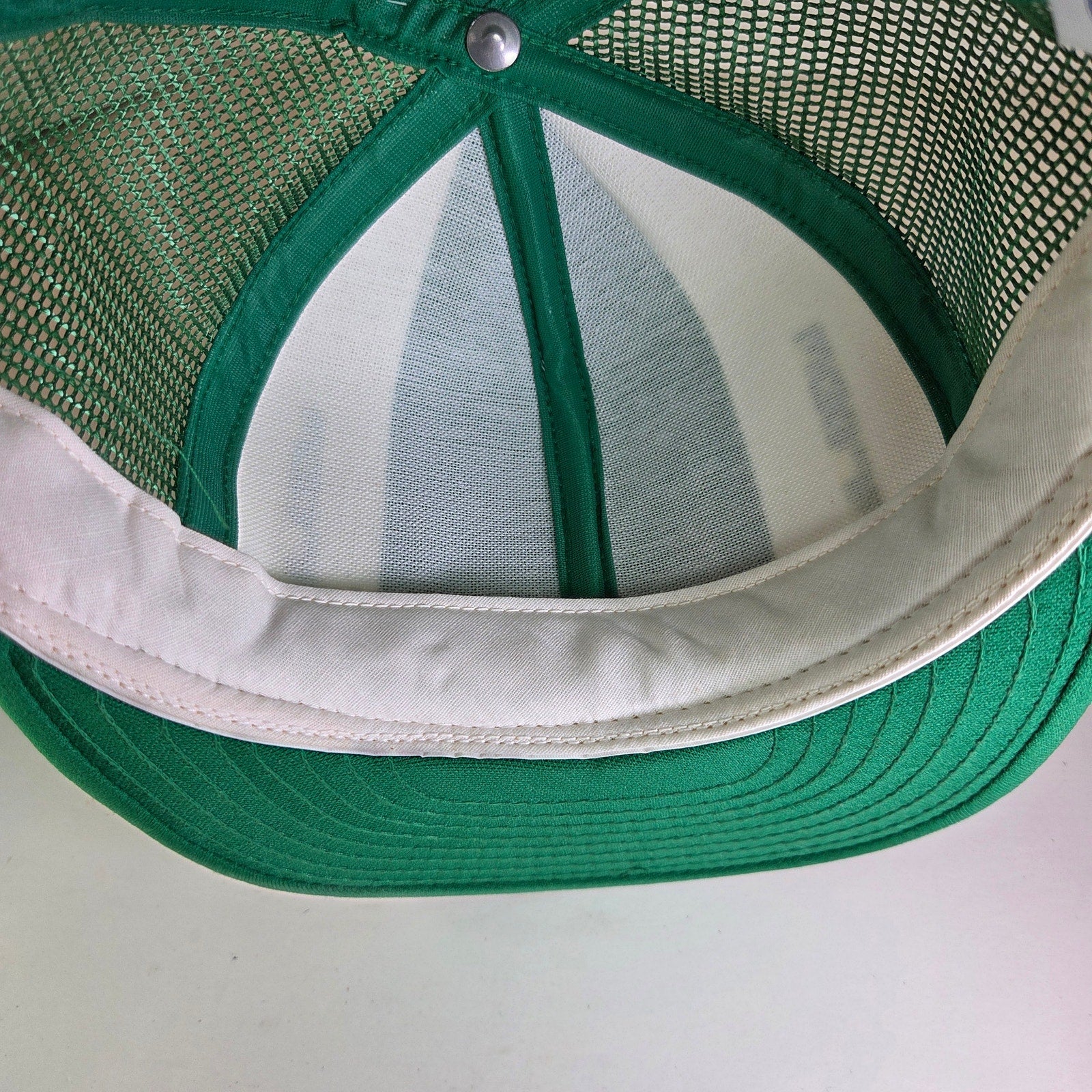 Vintage Philadelphia Eagles AJD Lucky Stripes Trucker Hat Snapback USA