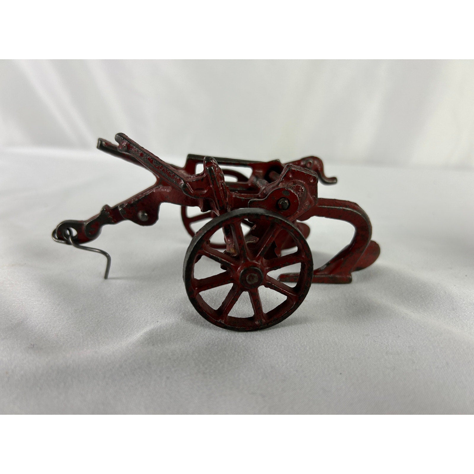 Vintage Arcade Cast Iron Farm Tractor and Plow Toy 1920s Era 11 in