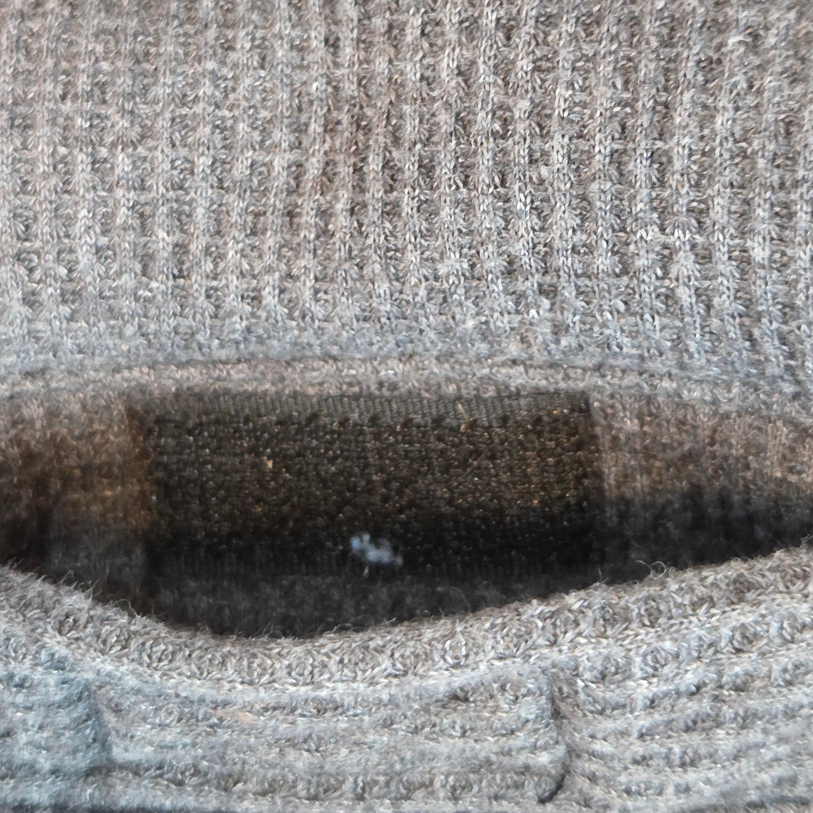 L.L.Bean Men’s XXL Waffle Knit Fleece Lined Henley Pullover Gray