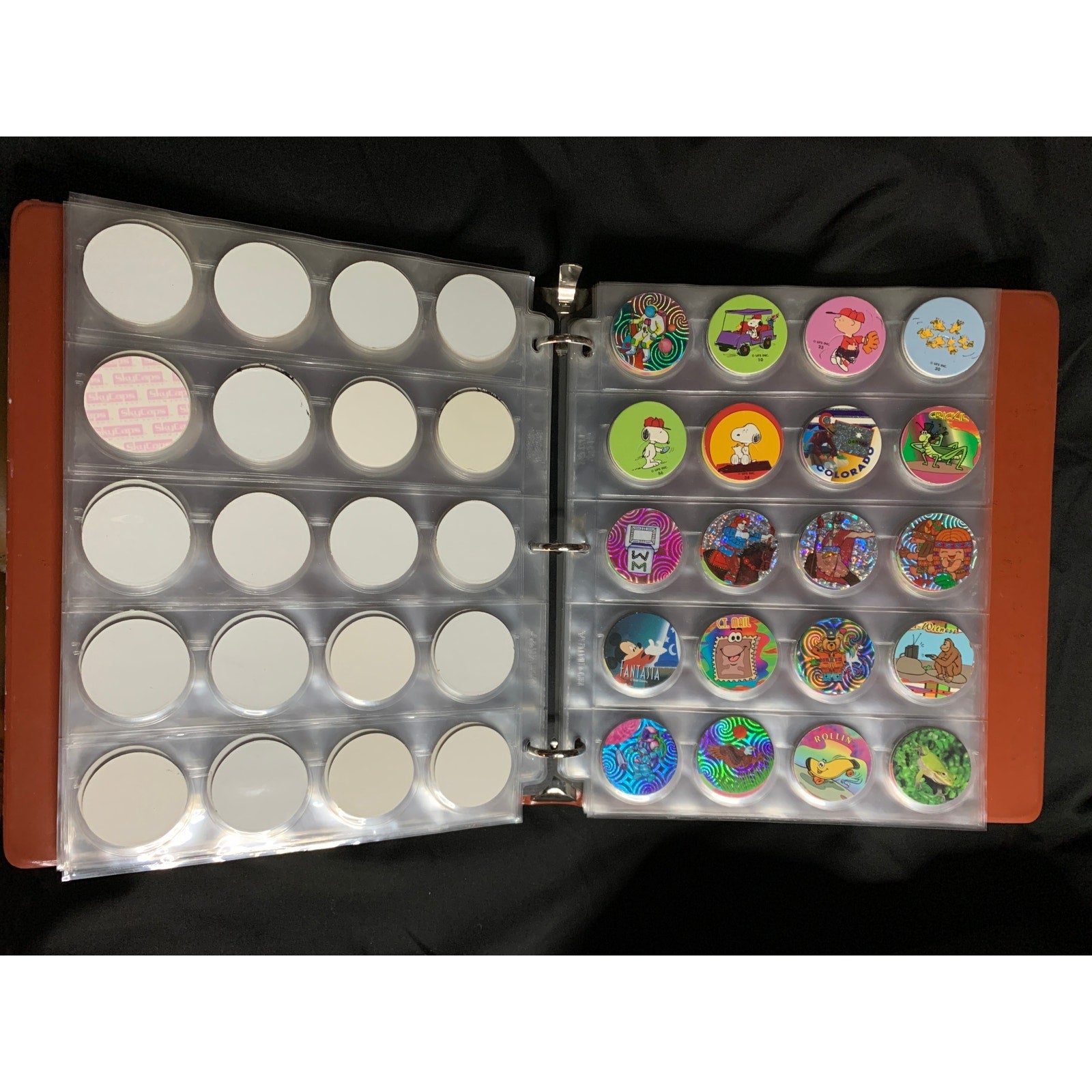 Vintage 1990s POG Collection Binder 350+ POGs Holographic Slammers Mixed Lot