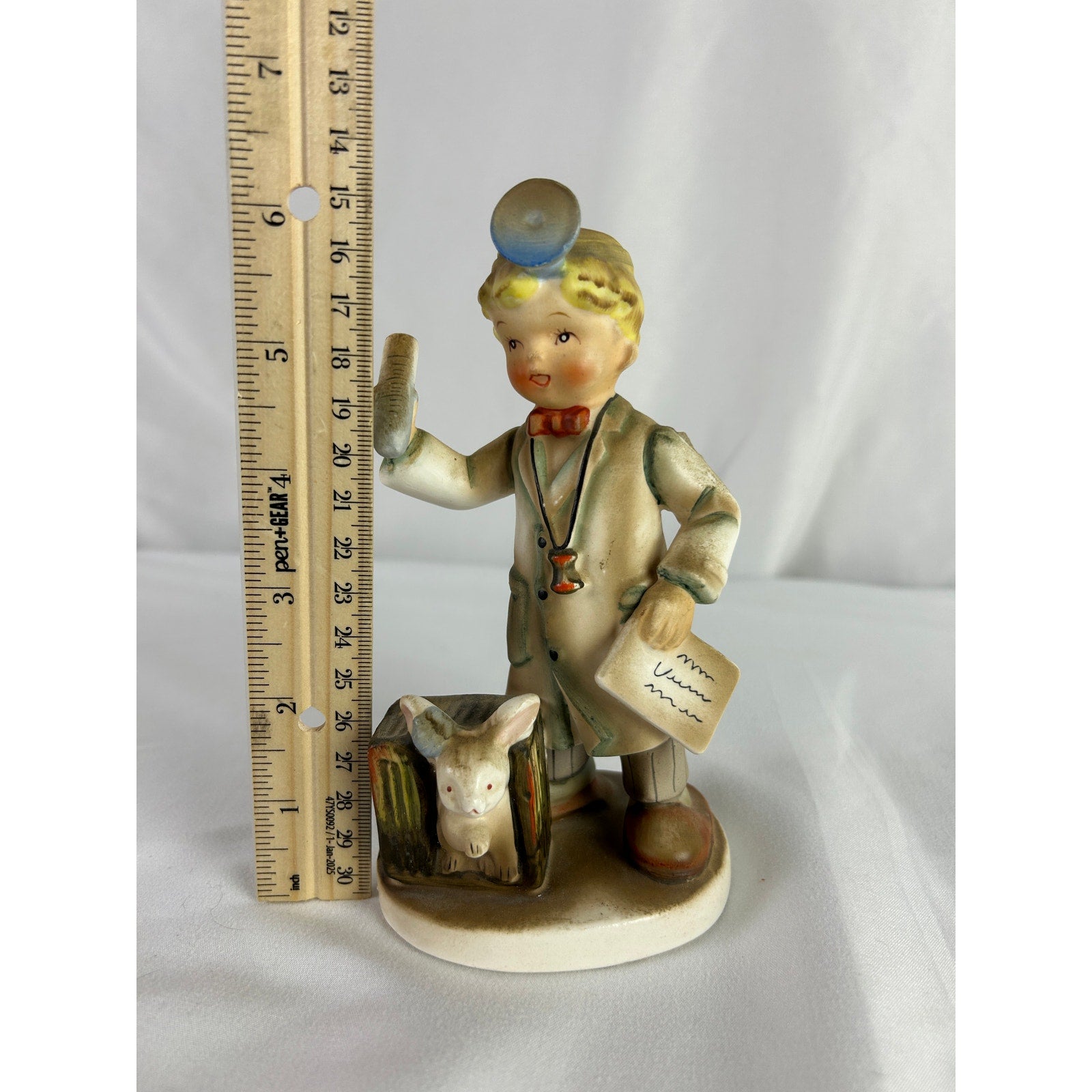 Mid Century Lefton Little Doctor Figurine Boy Dog Medical Theme