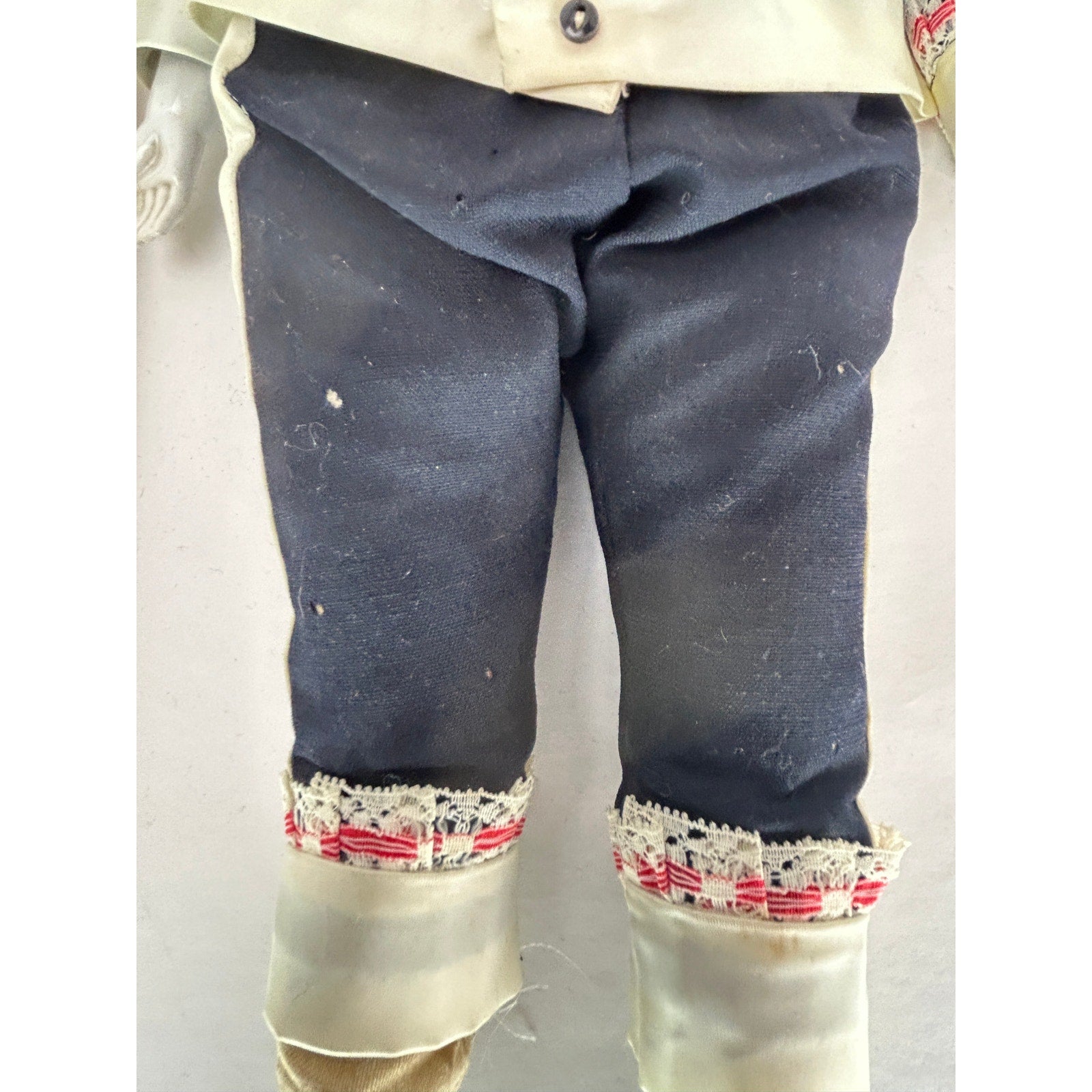 Antique 24" China Boy Doll c1880s Unmarked Cloth Body Provenance Attached