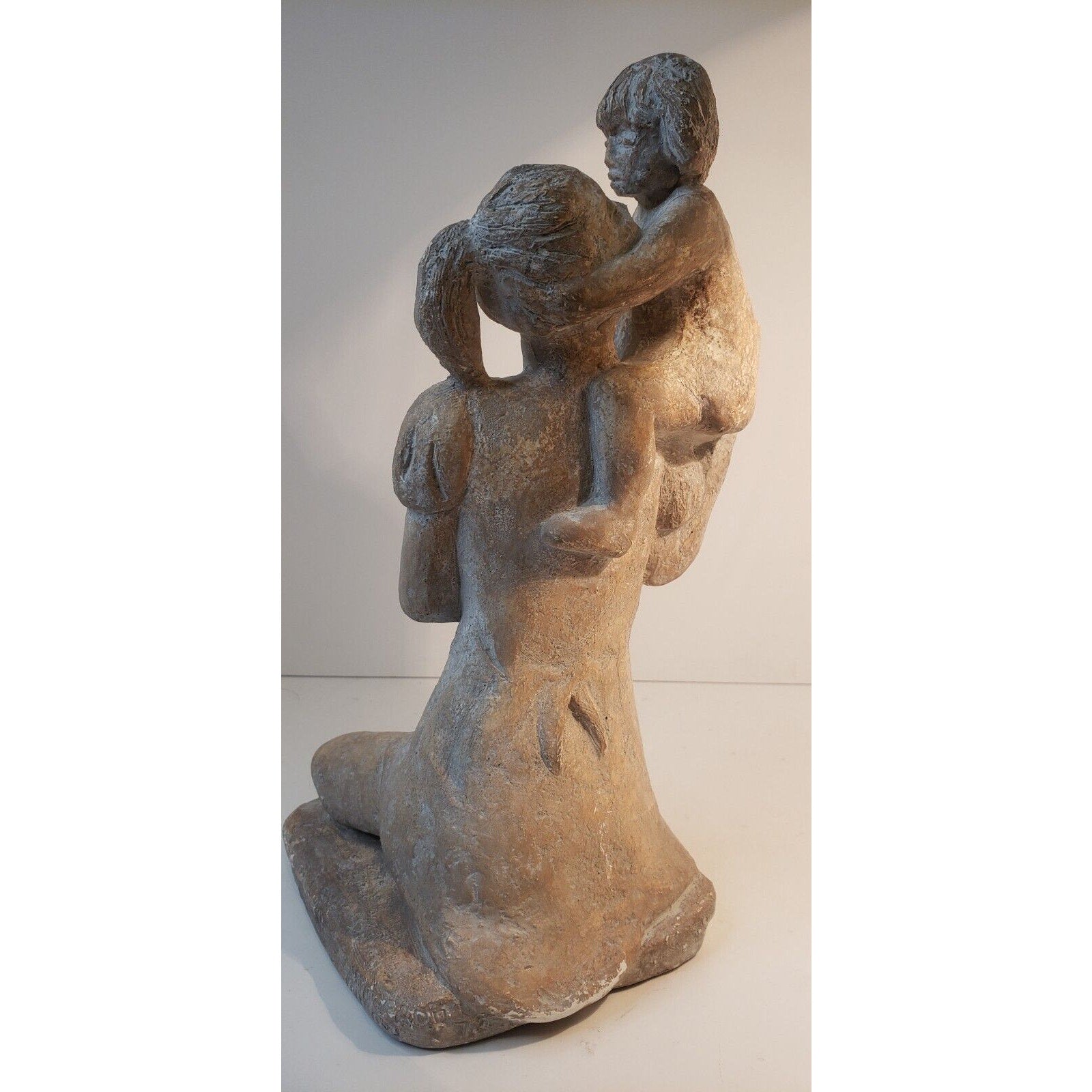 Austin Productions Mother & Child Sculpture 11.25" Vintage Modern Art