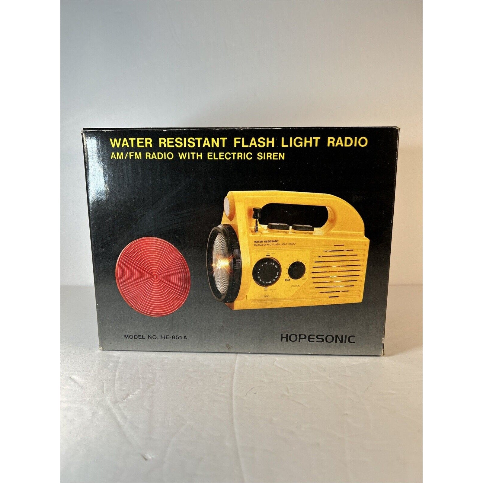 Hopesonic Am/Fm/Weather Radio W/ Flashlight And Siren Model No. HE851 A