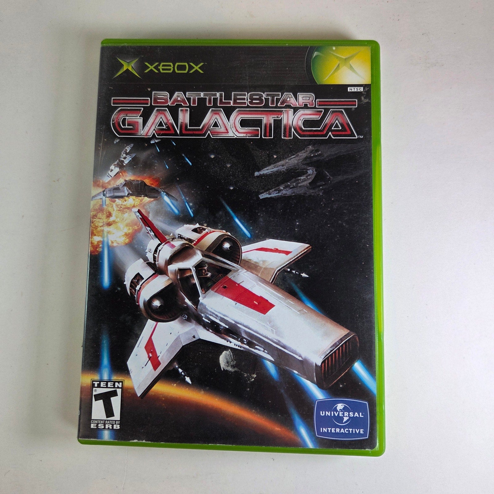 Battlestar Galactica Xbox 2003 Complete CIB Universal Interactive Space Combat