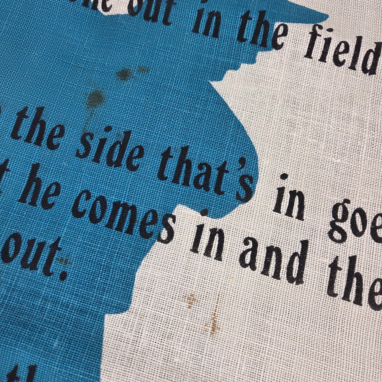 Ulster Irish Linen Baseball Explained Foreign Visitor Tea Towel Ireland Vintage