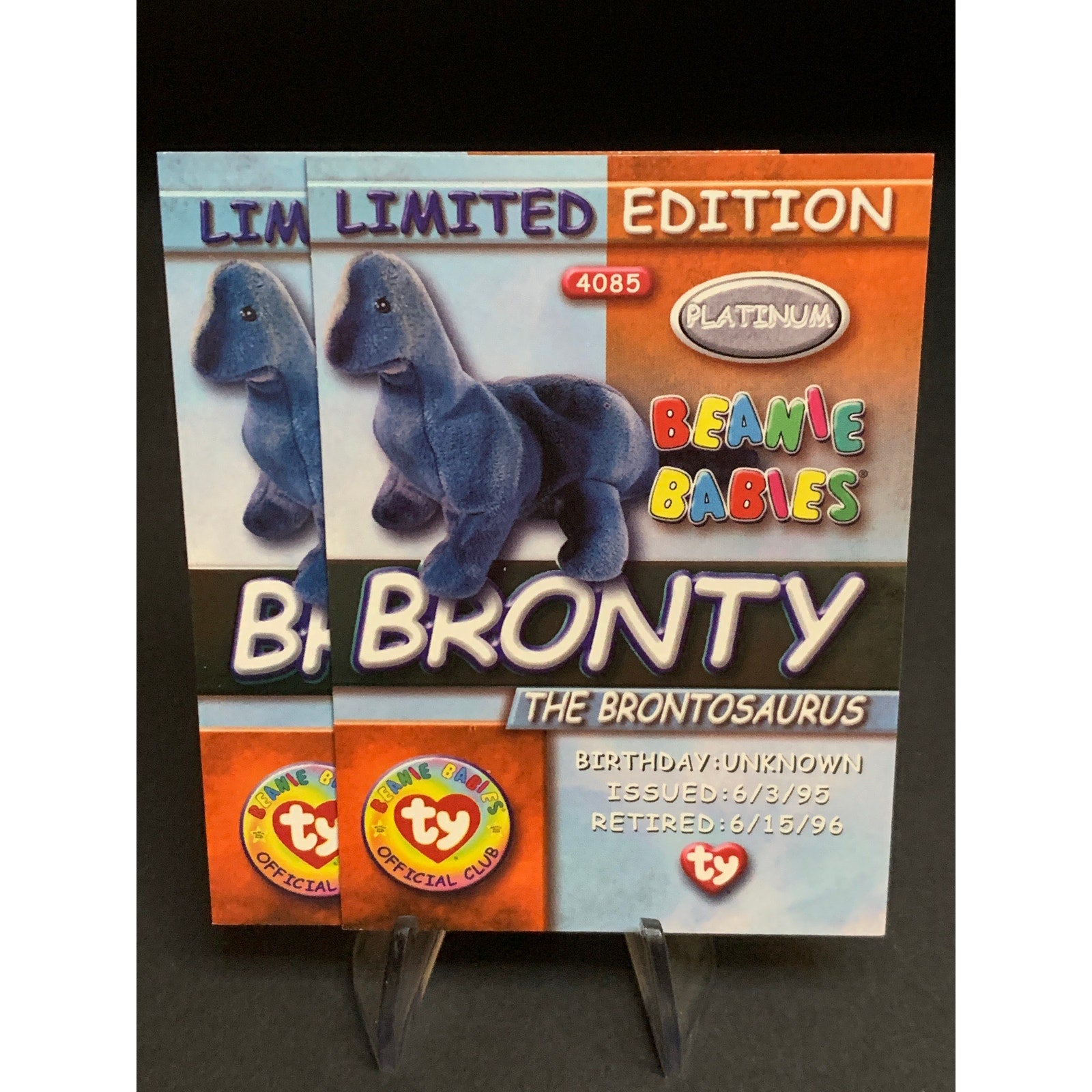 1999 Topps Ty Beanie Babies Platinum Limited Edition Card Lot Of 7 NM