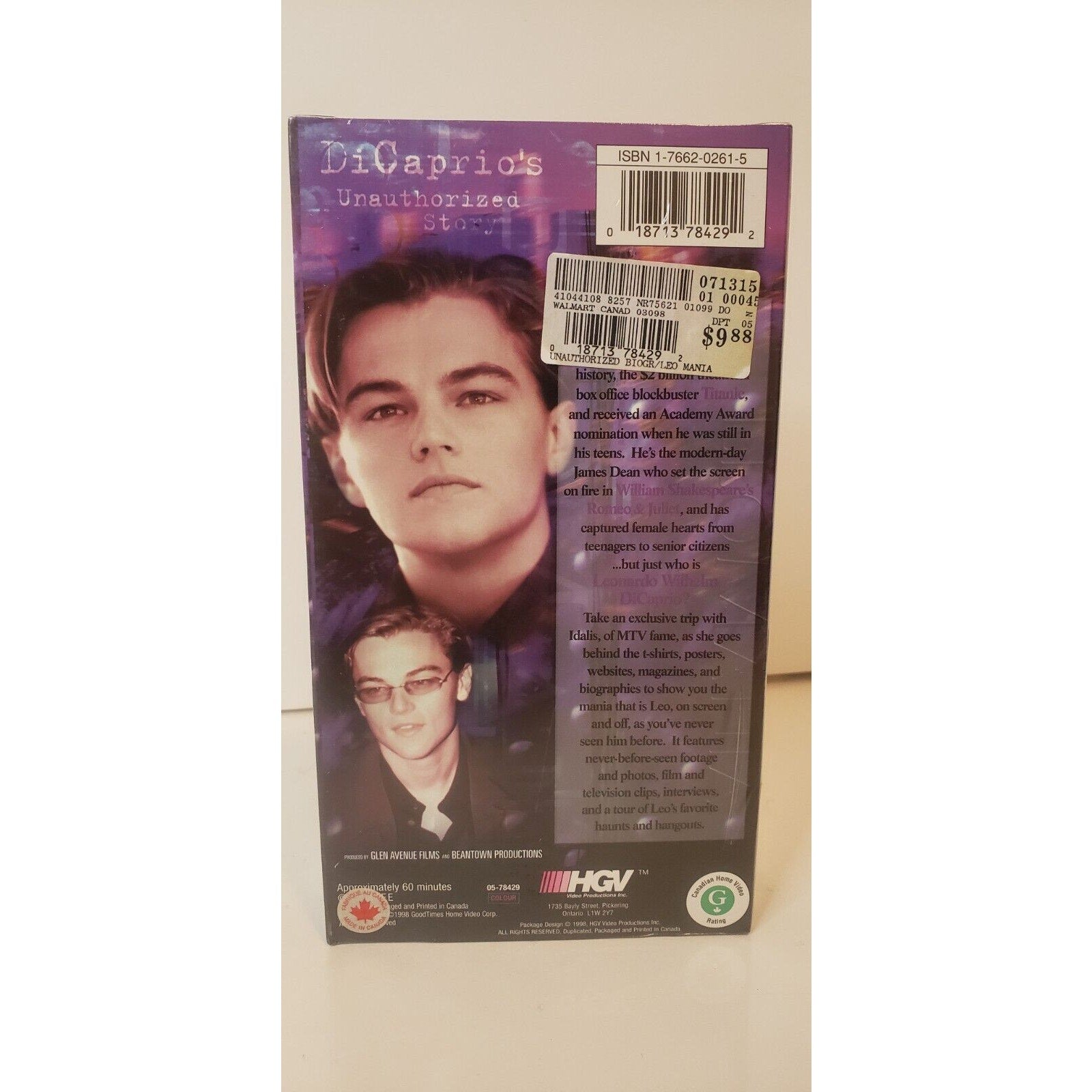 Leo Mania Leonardo DiCaprio's Unauthorized Story VHS Brand New Factory Sealed