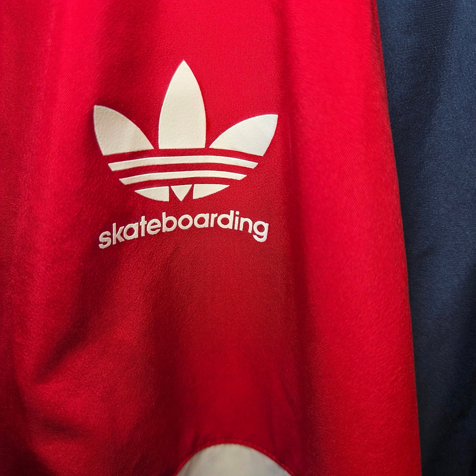Adidas Skateboarding Climaproof Windbreaker Jacket L Blue Red White 2014