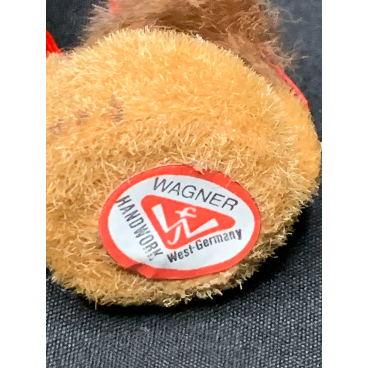 Vintage Wagner Handwork Flocked Lion Ornament West Germany Kunstlerschutz