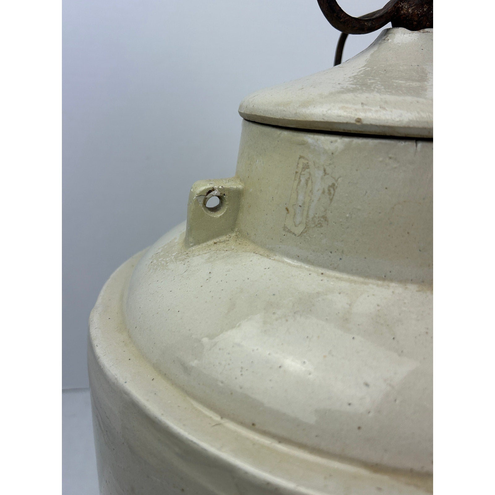 Red Wing 5 Gallon Stoneware Pickle Jar With Lid, Small Wing Stamp, No Handle