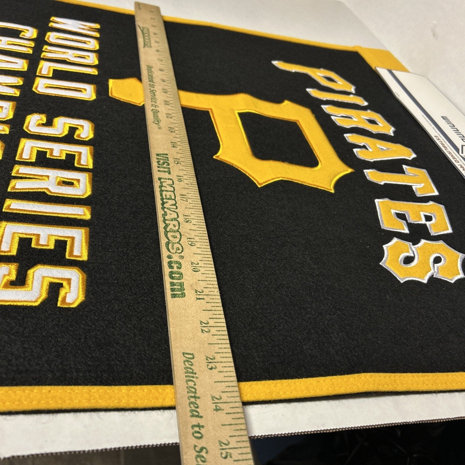 Pittsburgh Pirates Wool Blend MLB Champions Banner, 24" x 36"