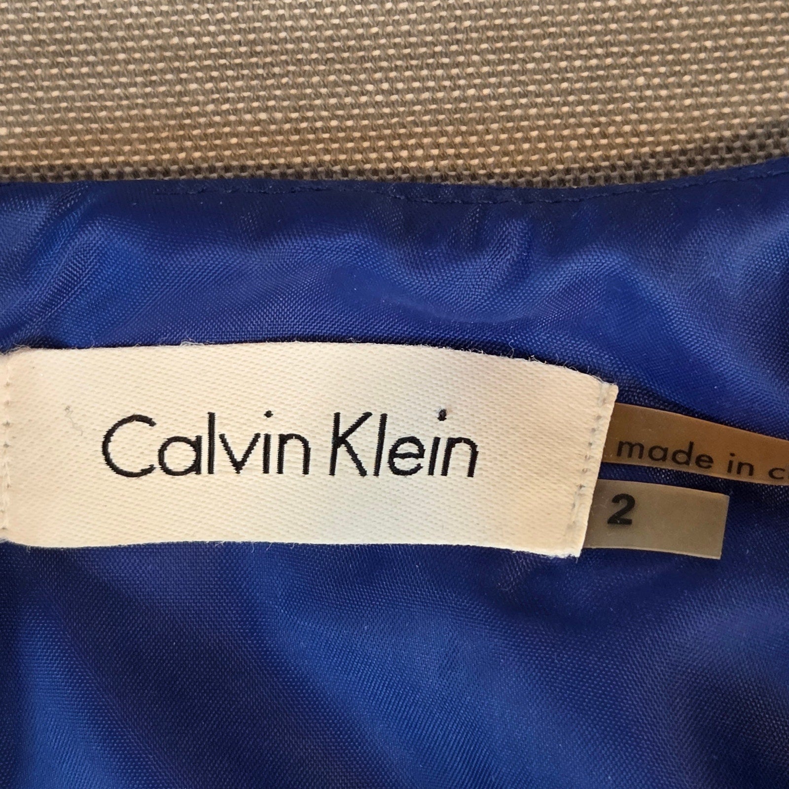 Calvin Klein Blue Fit & Flare Dress Women’s Size 2 Sleeveless Lined Cocktail