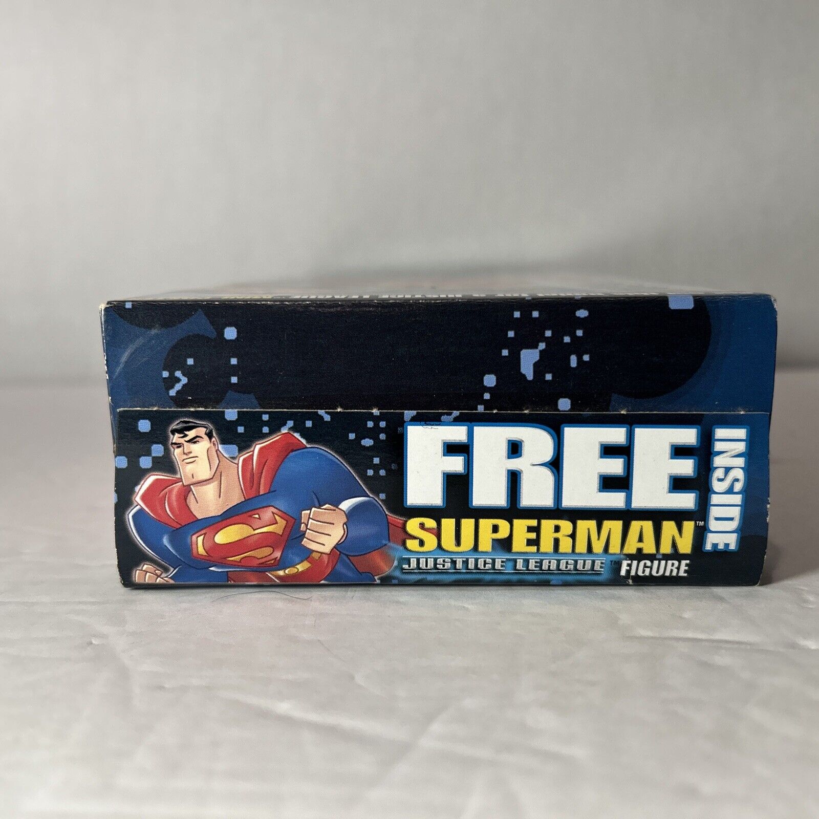 SUPERMAN 4"in Figure Justice League Free Inside Cereal Promo - Box Distressed