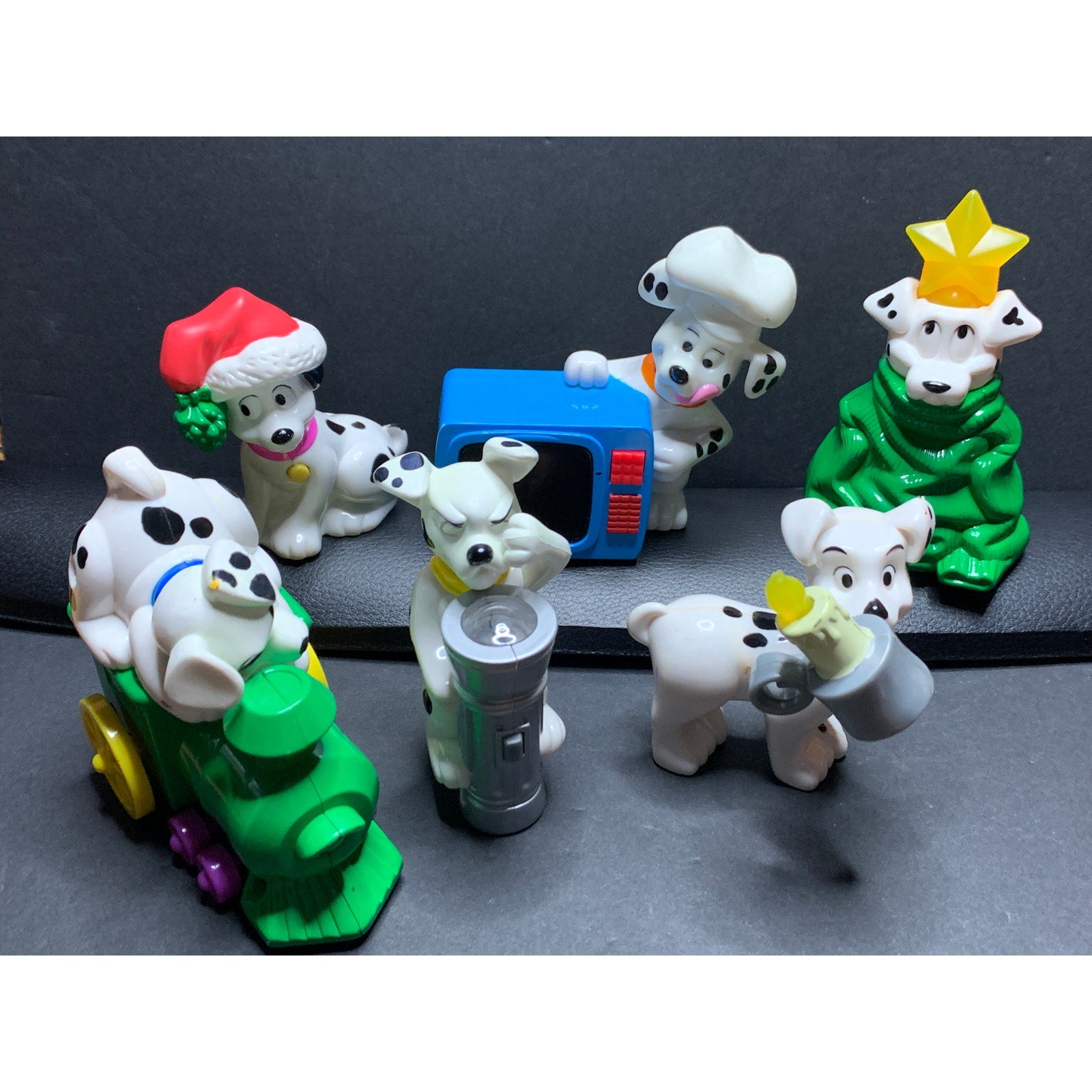 2000 Disney 102 Dalmatians McDonald's Happy Meal Toys Dogs With Lights Set of 6