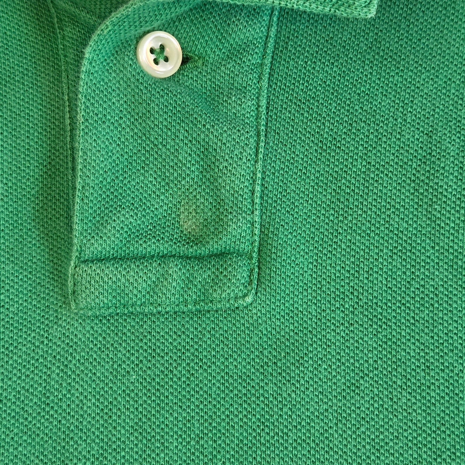 Polo Ralph Lauren Custom Fit Green Crest Polo Shirt XL #4 Sleeve